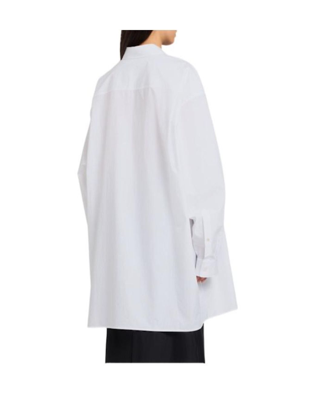 The Row White Victoria Oversize Cotton Poplin Shirt