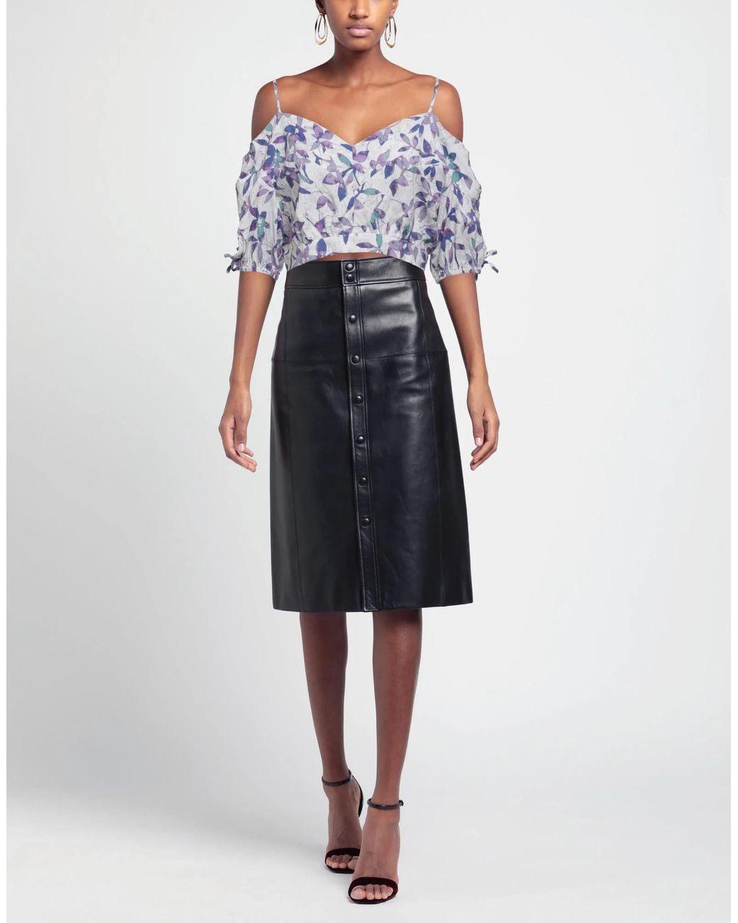 Isabel Marant Blue Off-The-Shoulder Top