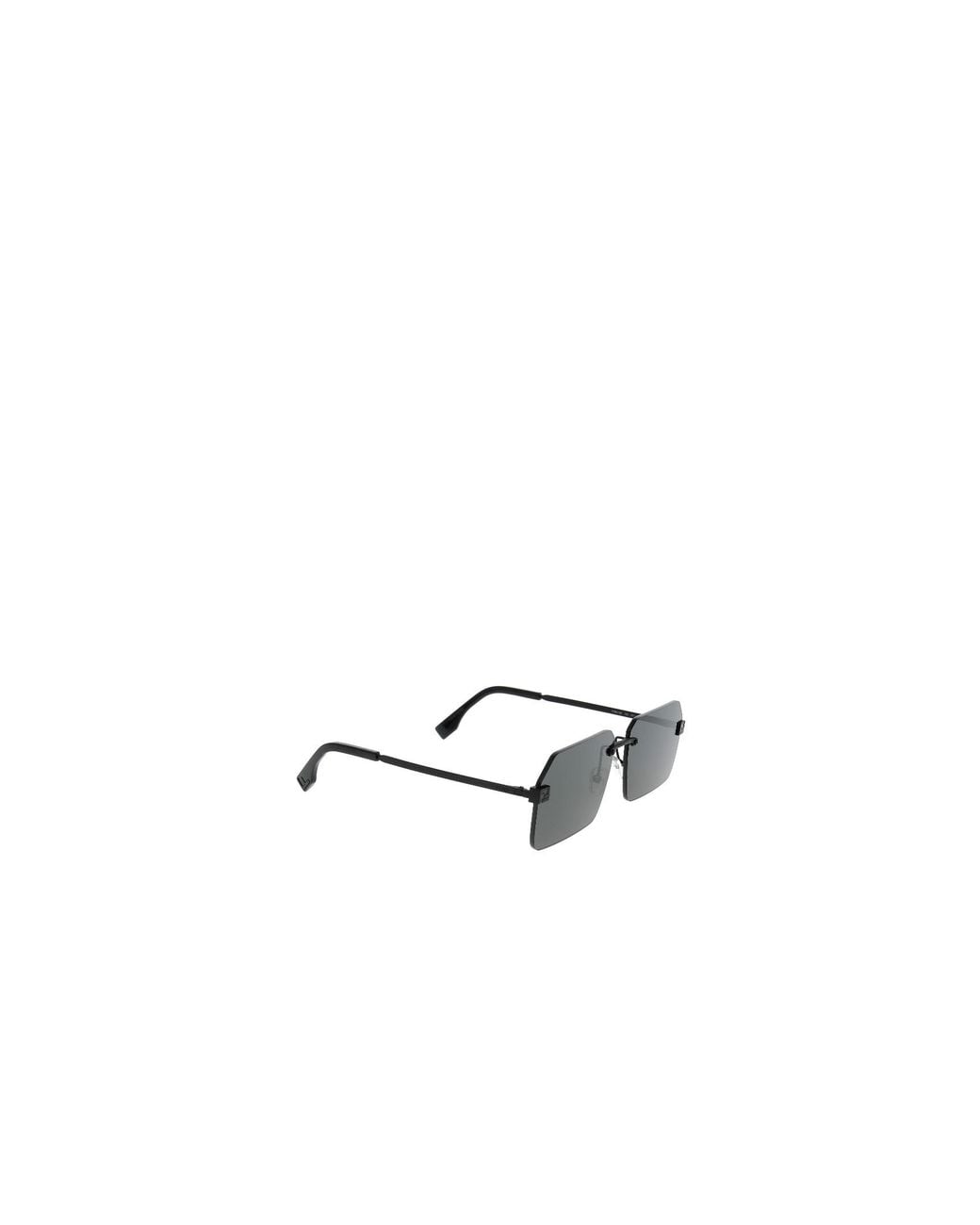 Fendi White Eyewear Square Frame Sunglasses
