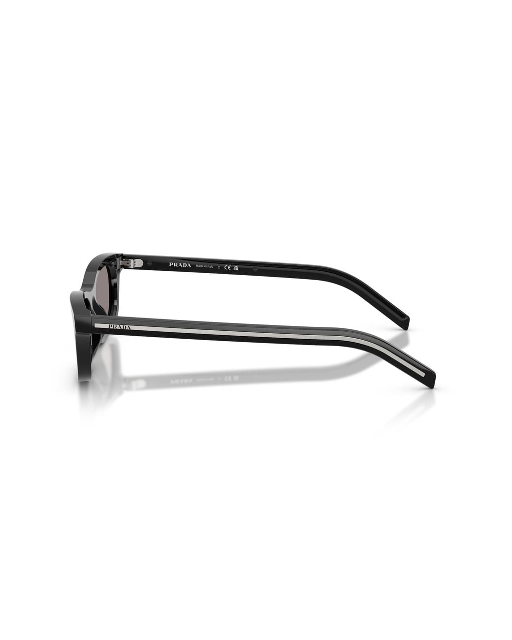 Prada White Eyewear Rectangle Frame Sunglasses