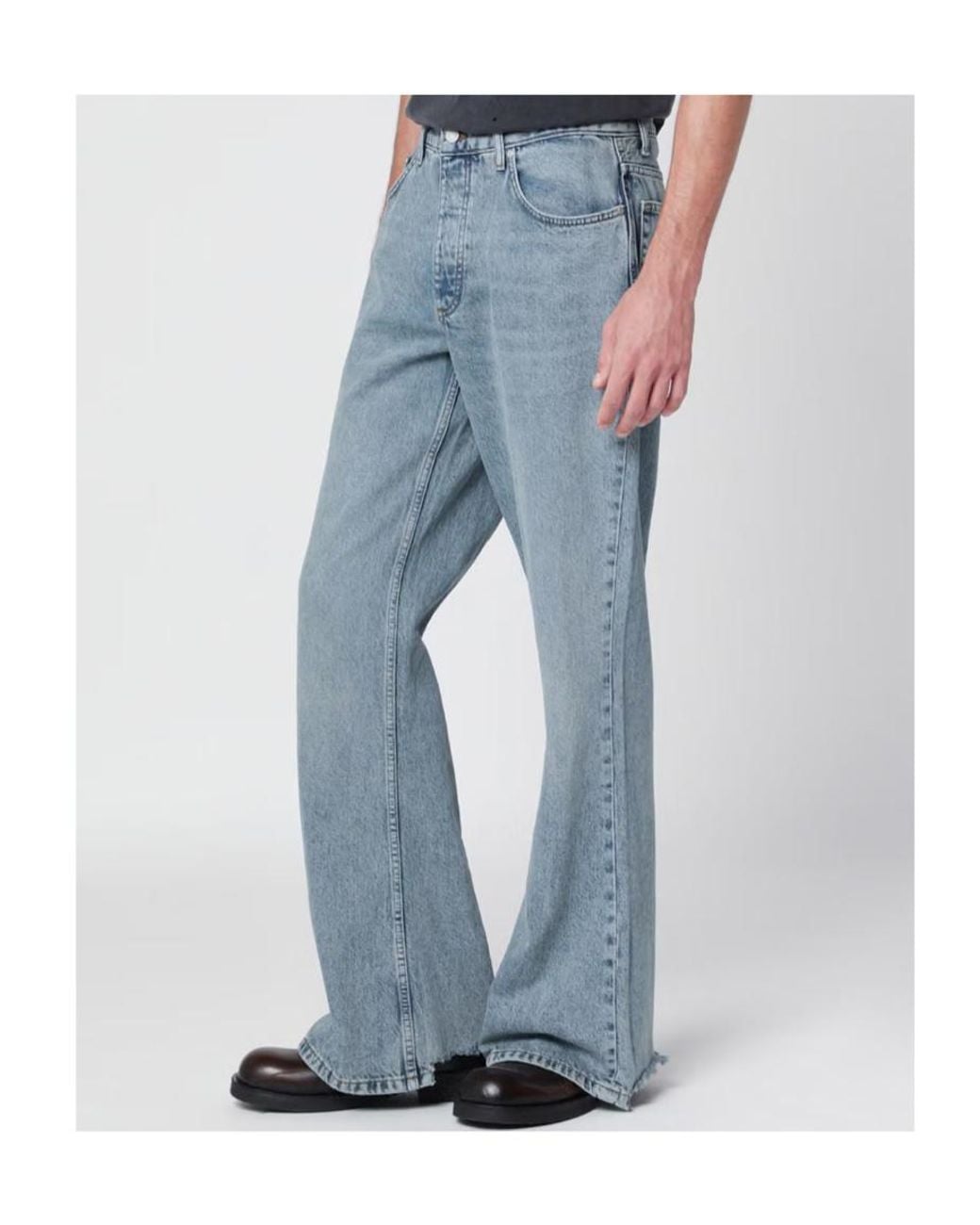 Represent Blue Flared Jeans for men