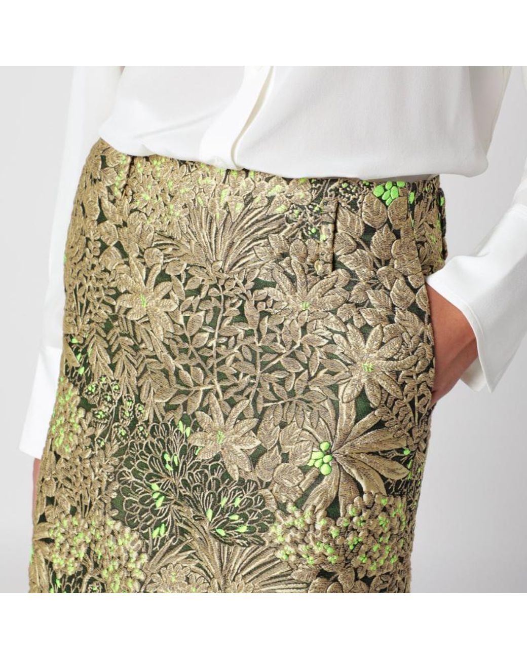 Dries Van Noten Multicolor Floral Skirt