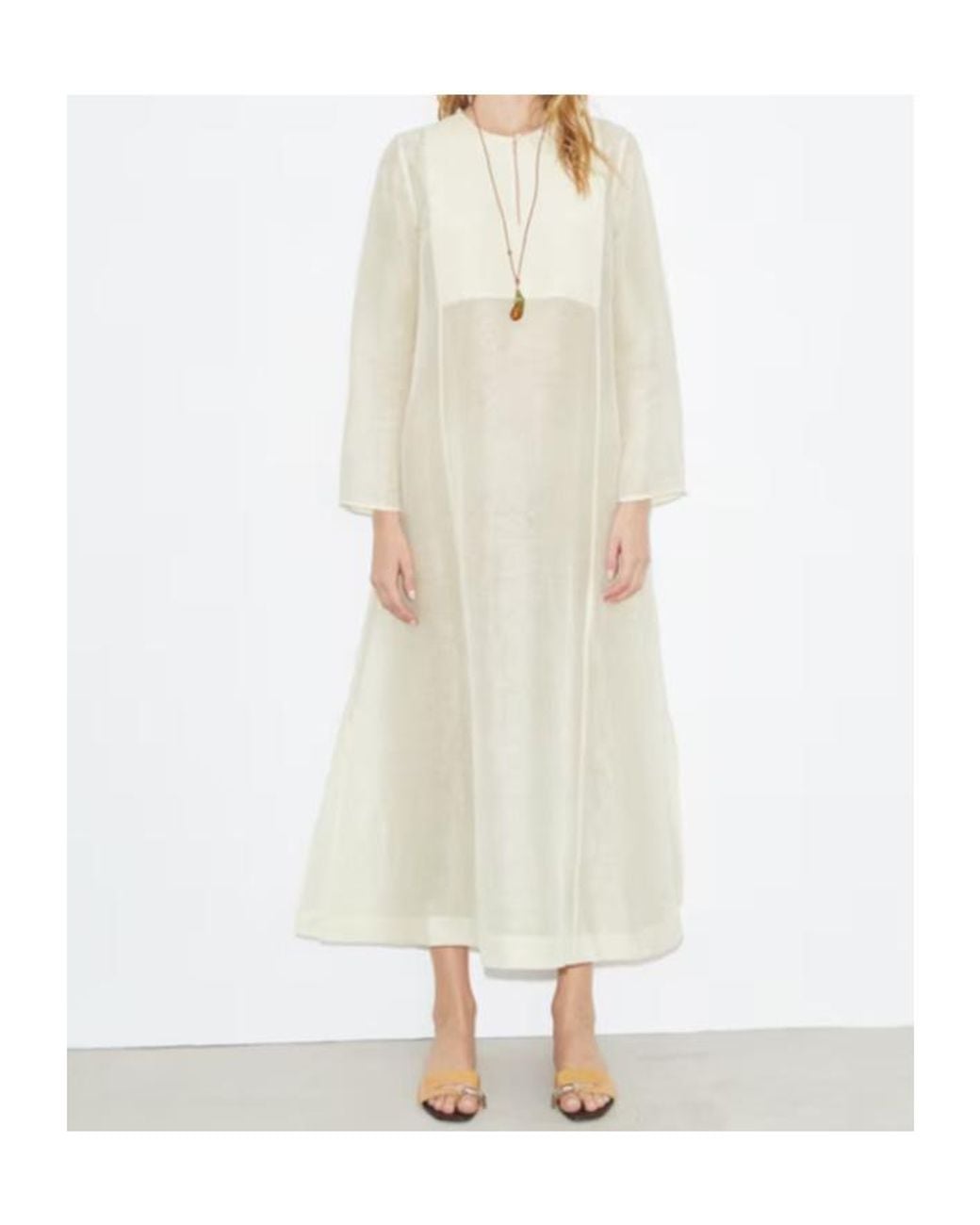 Tory Burch White トリーバーチ プリーツ カフタン ドレス