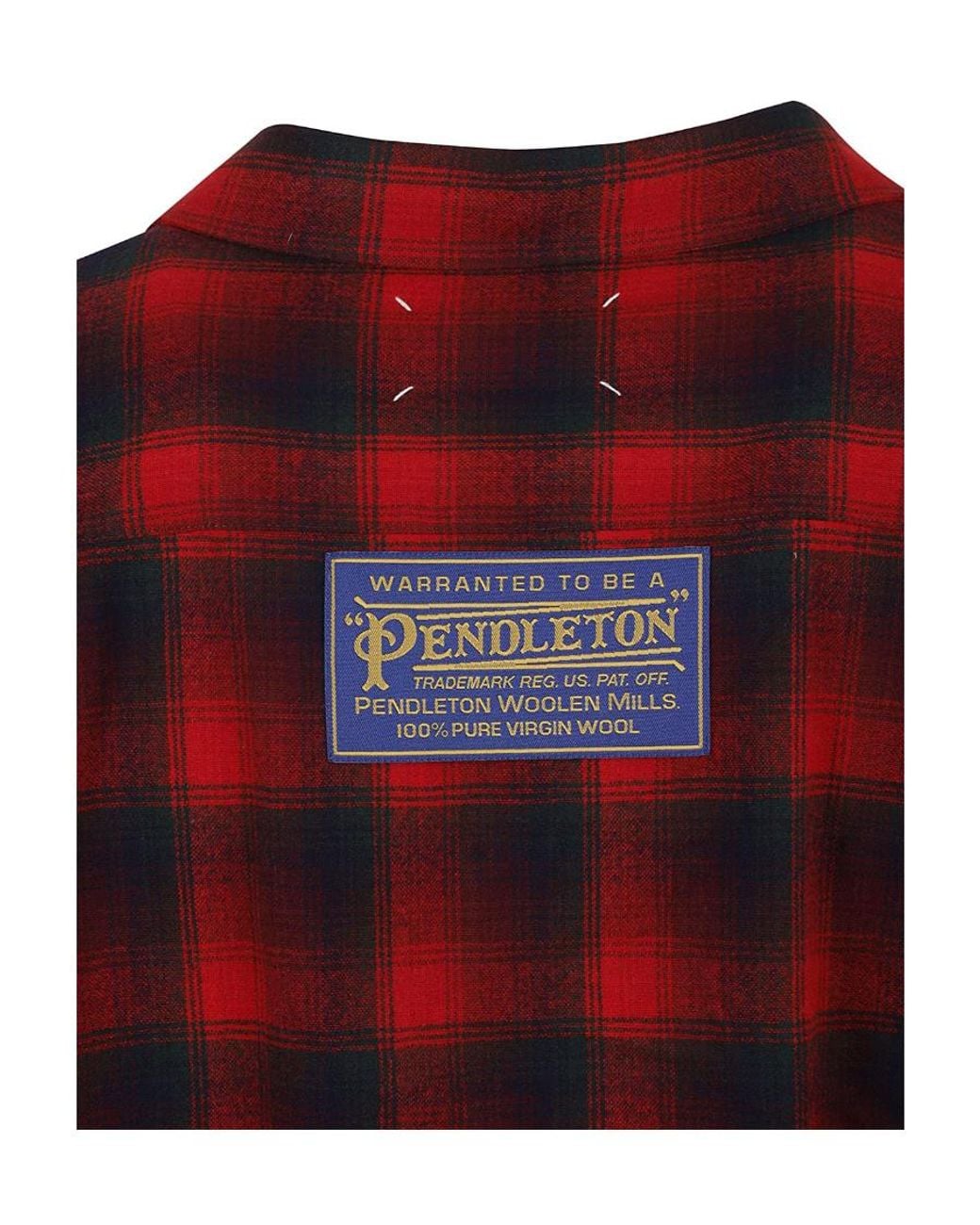 Maison Margiela Red Checked Buttoned Shirt for men