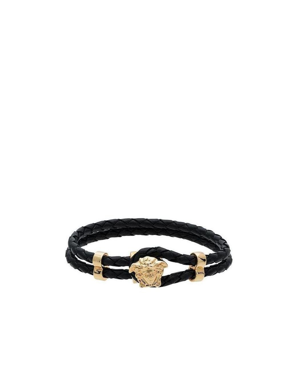 Versace White Medusa Logo Detailed Charm Bracelet for men