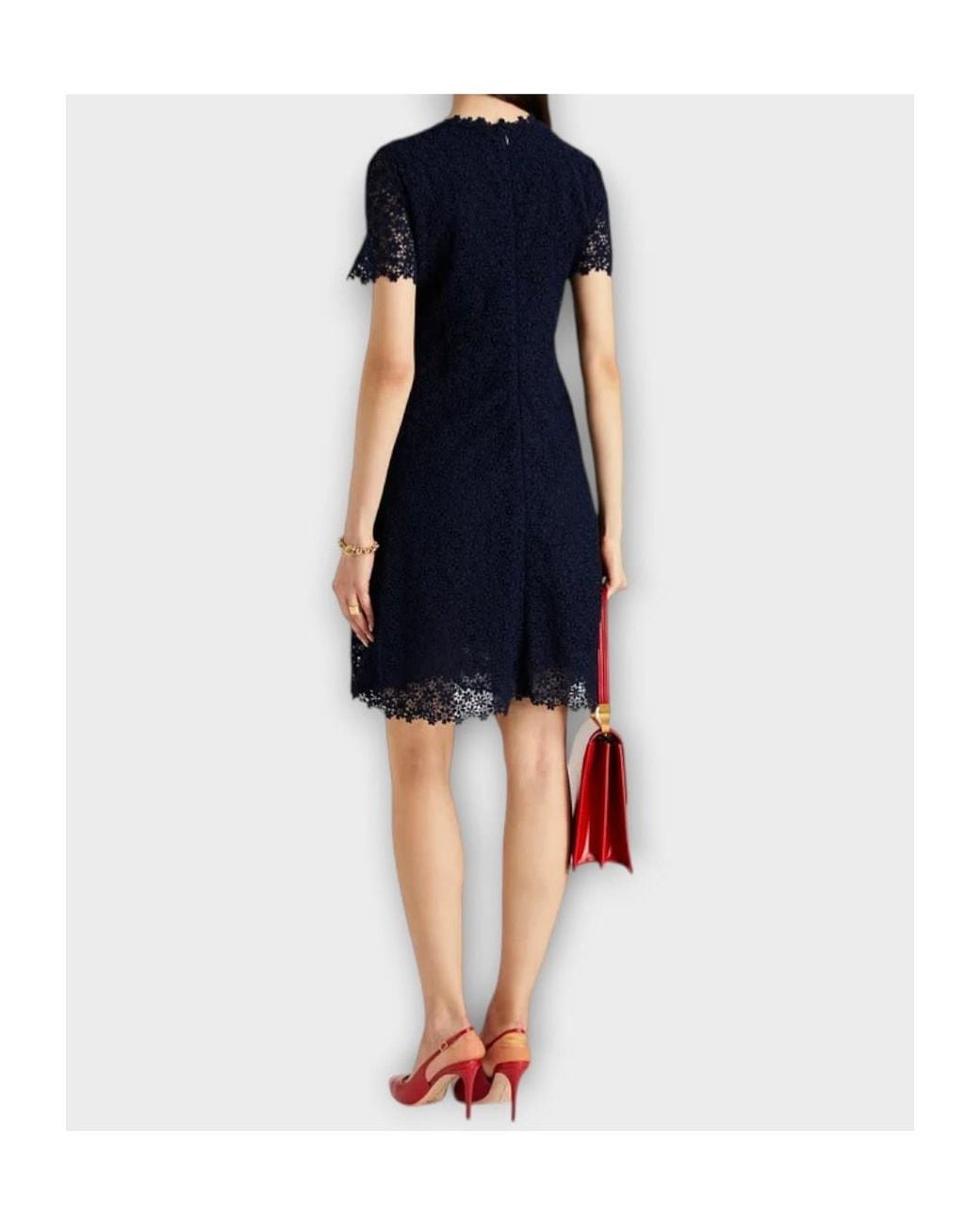 Valentino Blue Short-Sleeved Dress