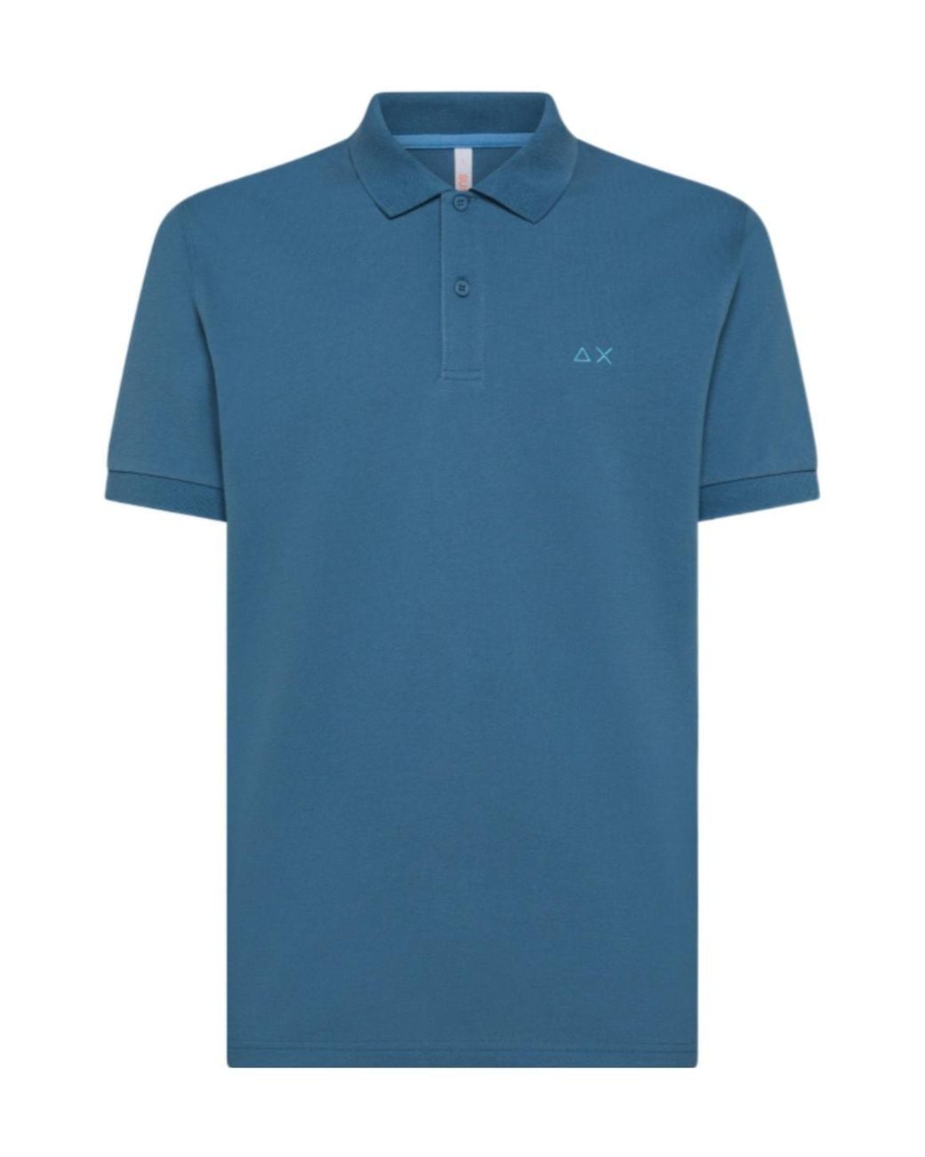 Sun 68 Blue Slim Fit Piqué Polo Shirt for men