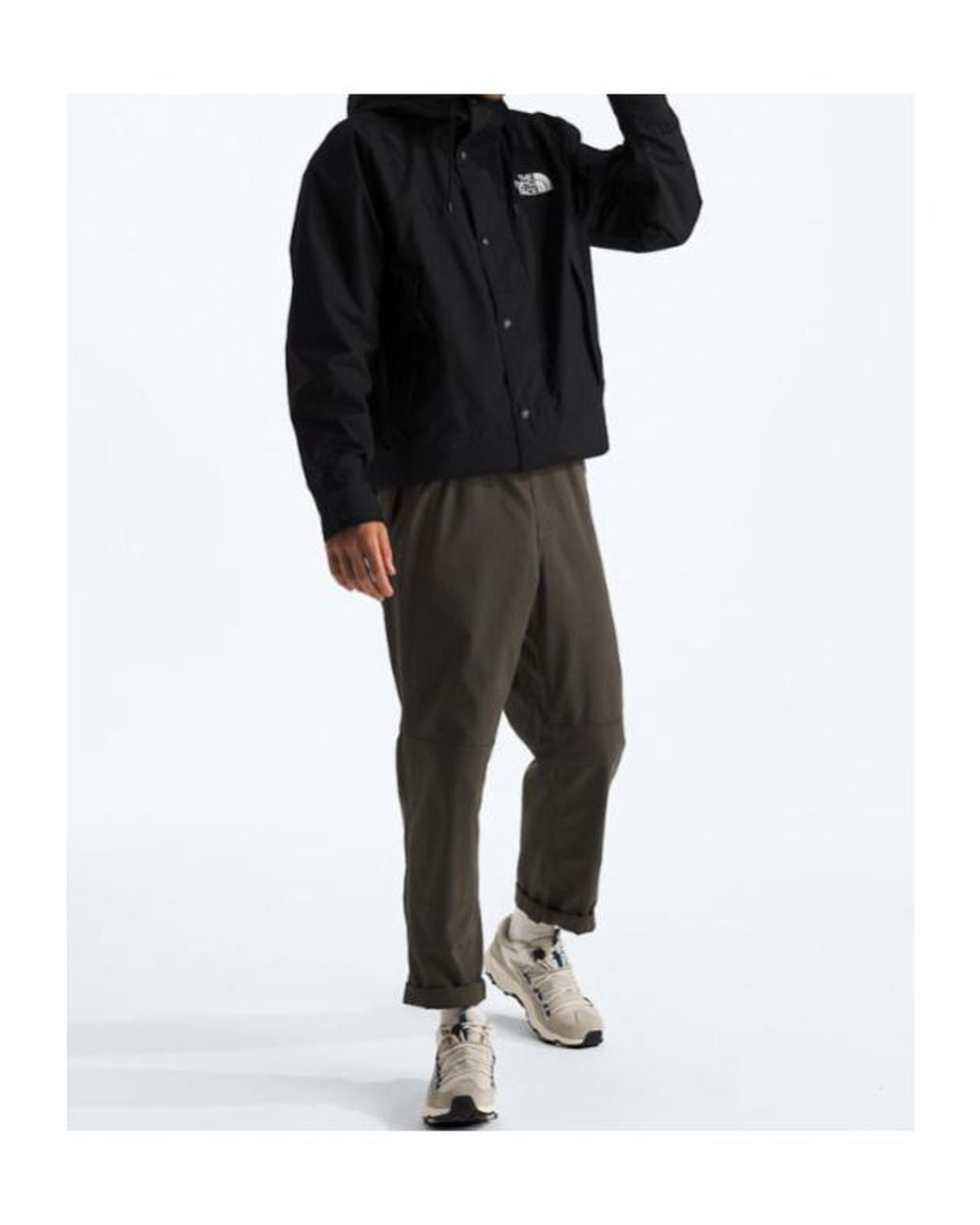 The North Face Black Reign On Hooded Rain Jacket for men