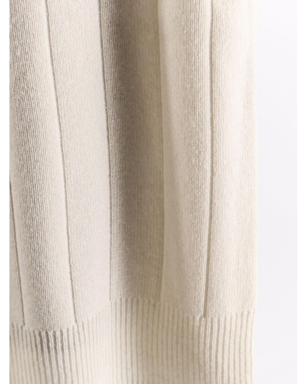 Max Mara White Sante Ribbed Knit Skirt