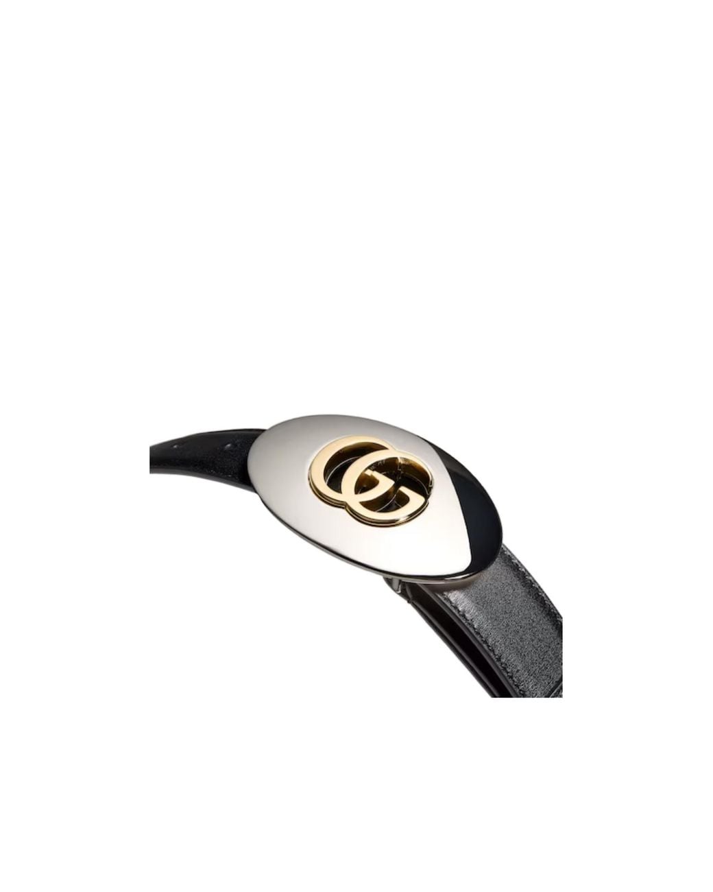Gucci White Belt With Double G Plaque Buckle