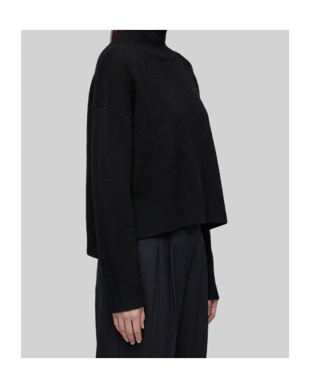 Loulou de Saison Black Jonah Turtleneck Knitted Sweater