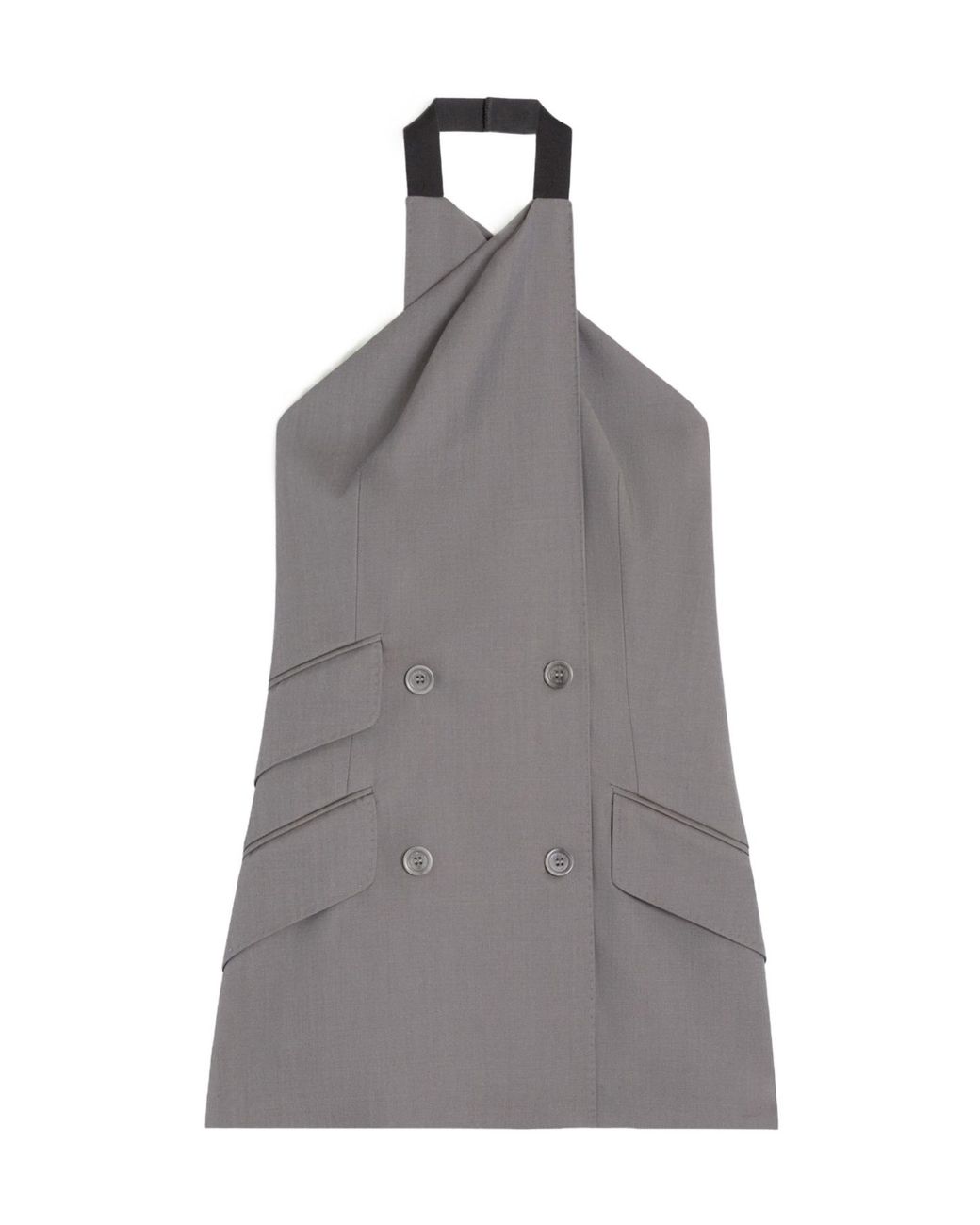 Max Mara Gray Cali Halterneck Sleeveless Blazer