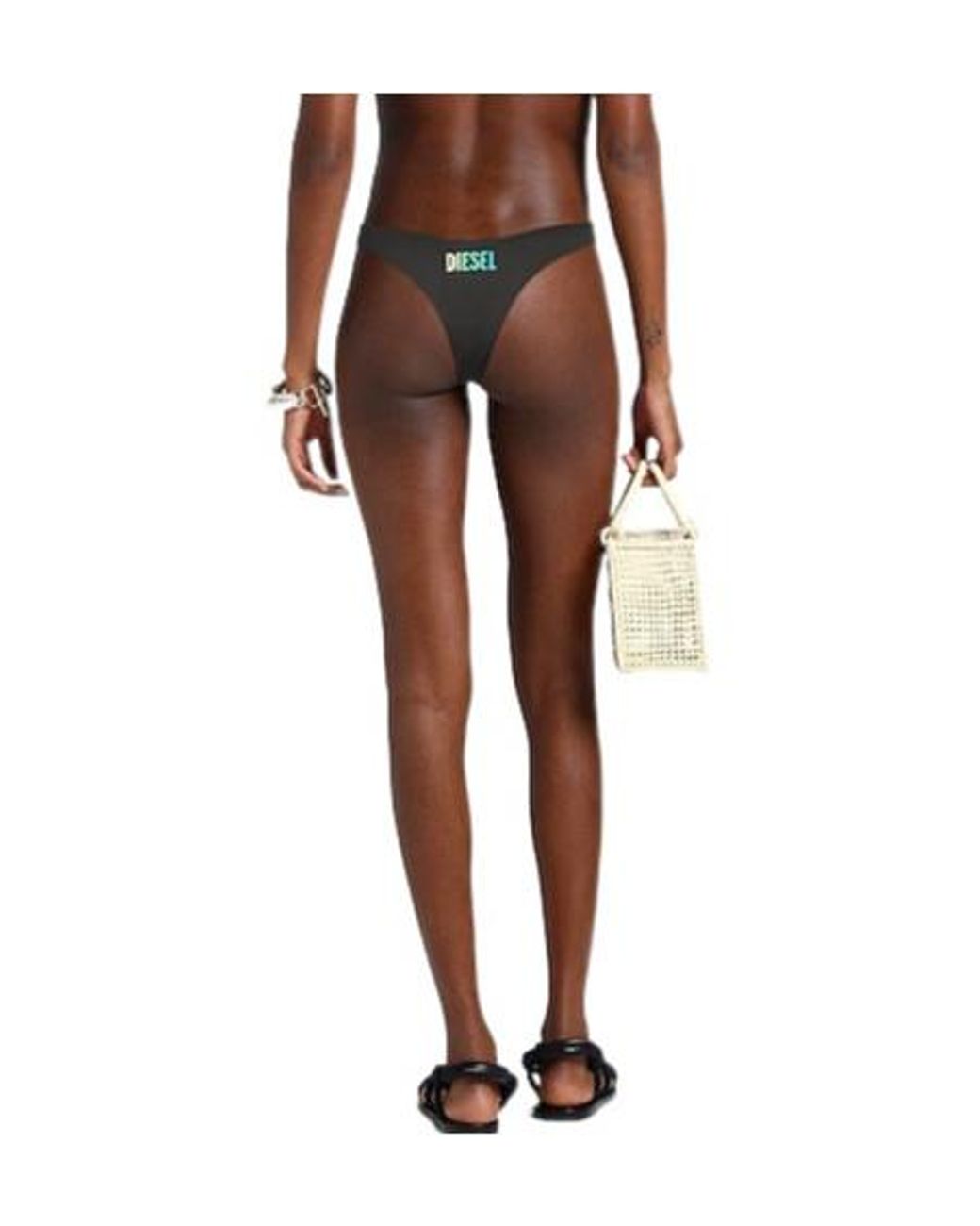 DIESEL Black Minimalist Bikini Bottom