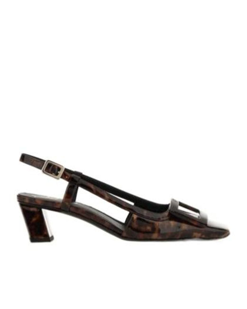 Roger Vivier Black Belle Slingback Heeled Pumps
