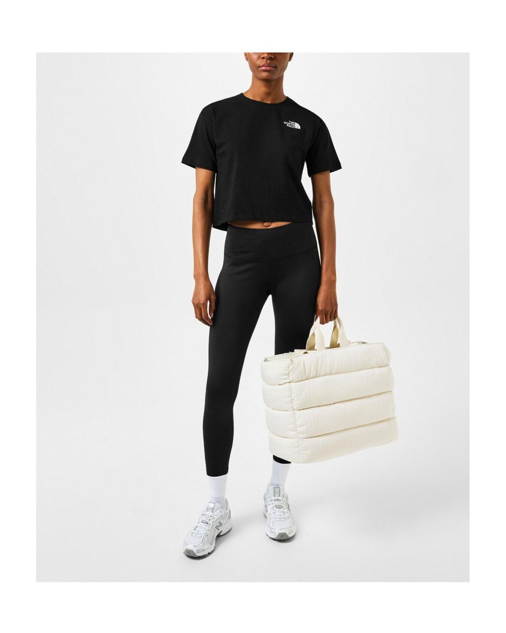 The North Face Black Cropped Cotton T-Shirt
