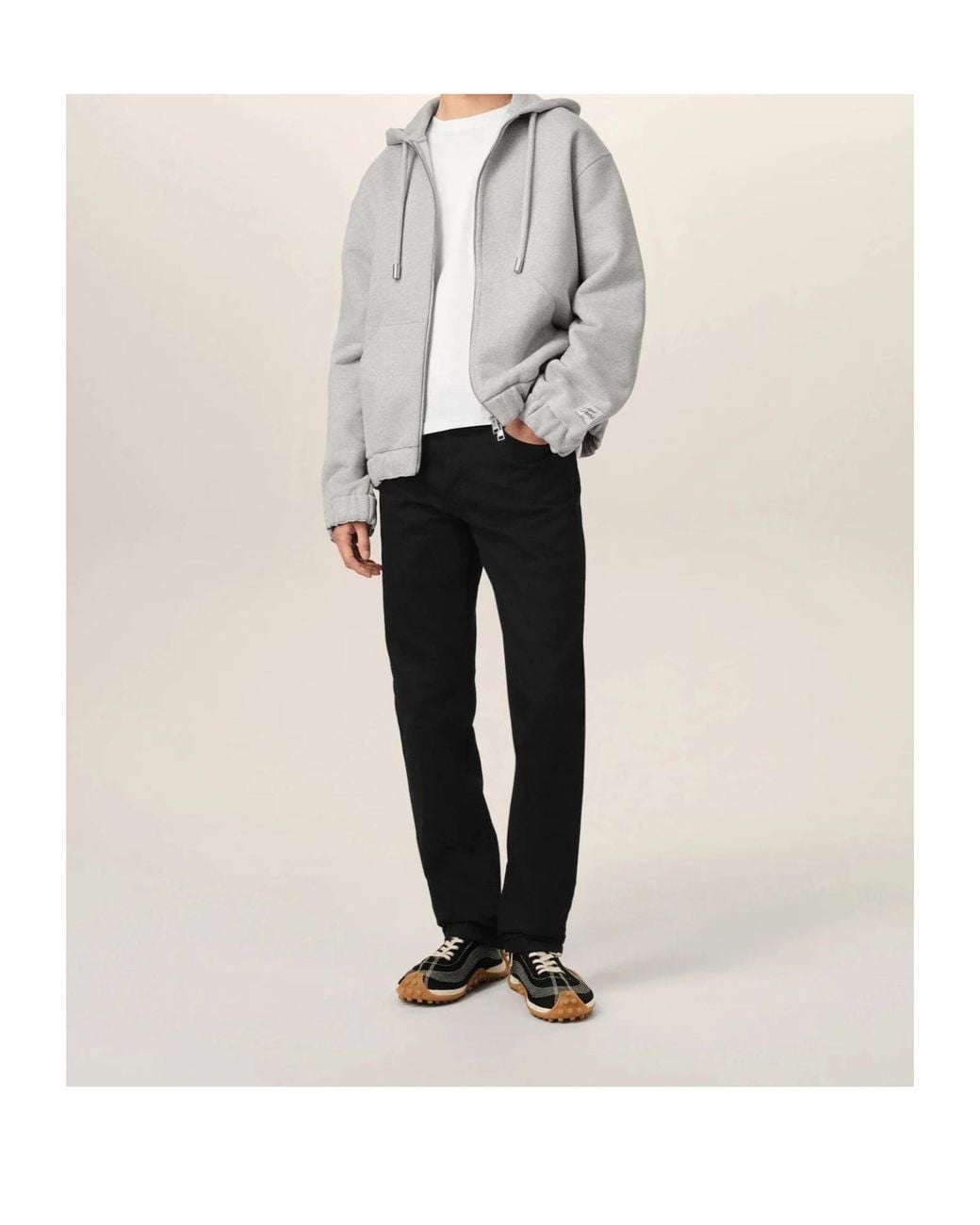 AMI Black Ami Straight-Leg Jeans for men