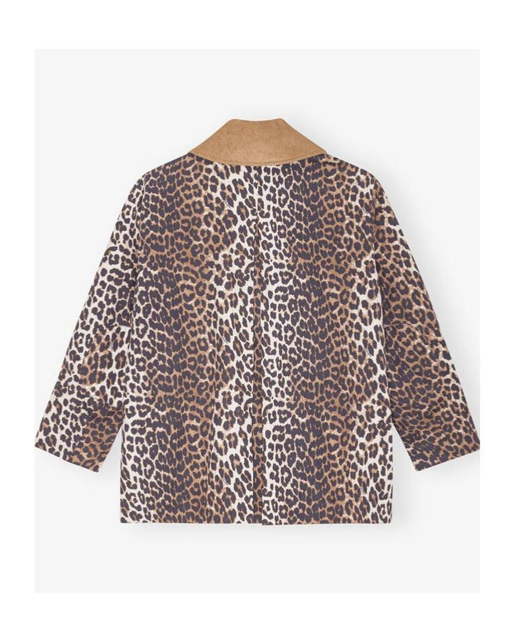 Ganni Brown Leopard Printed Jacket