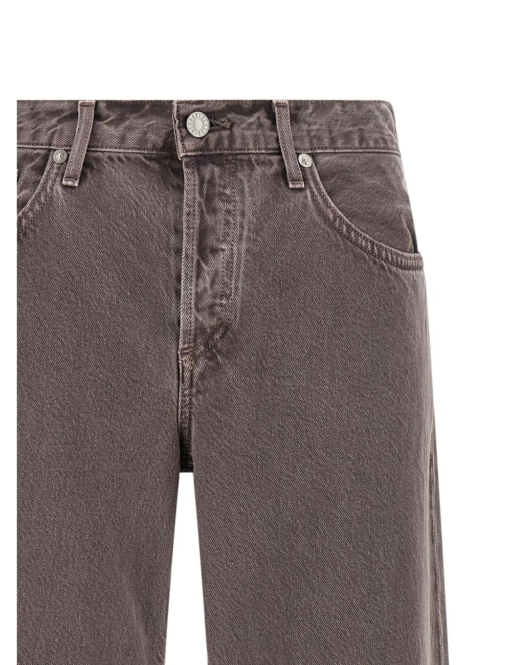 Agolde Gray Low Rise Loose Wide-Leg Jeans