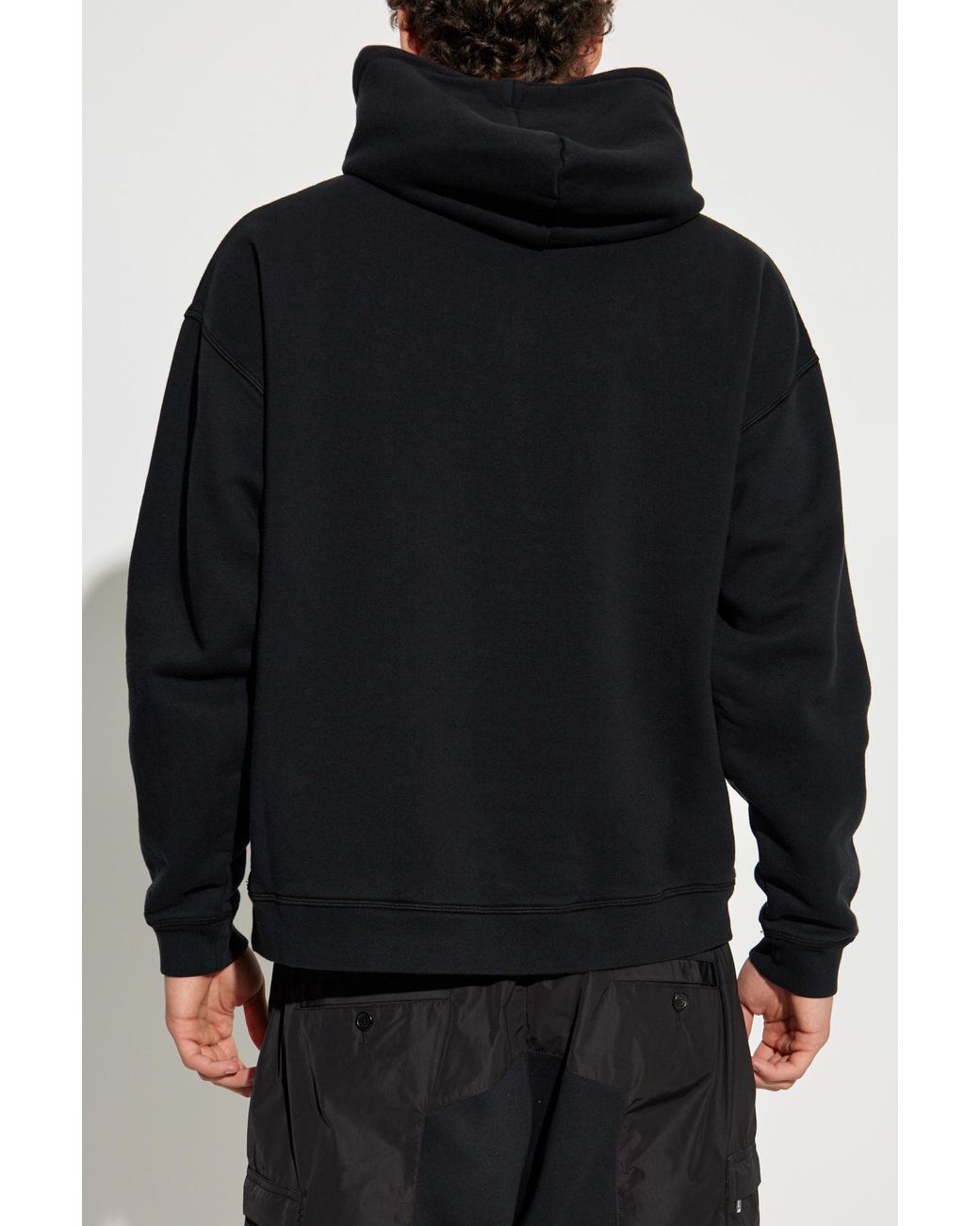 DSquared² Blue Logo Printed Drawstring Hoodie for men