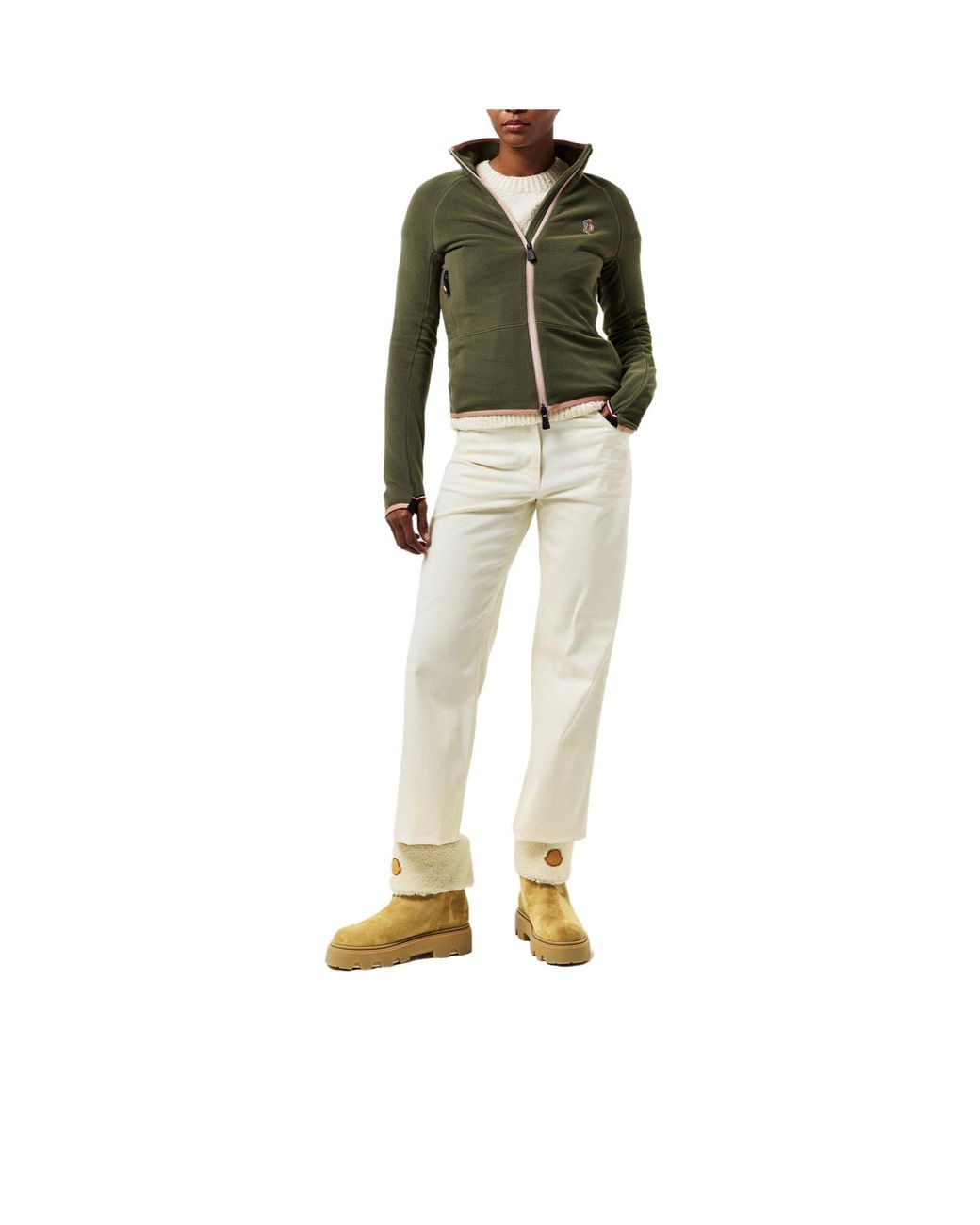 Moncler Natural Solid Color Ankle Boots