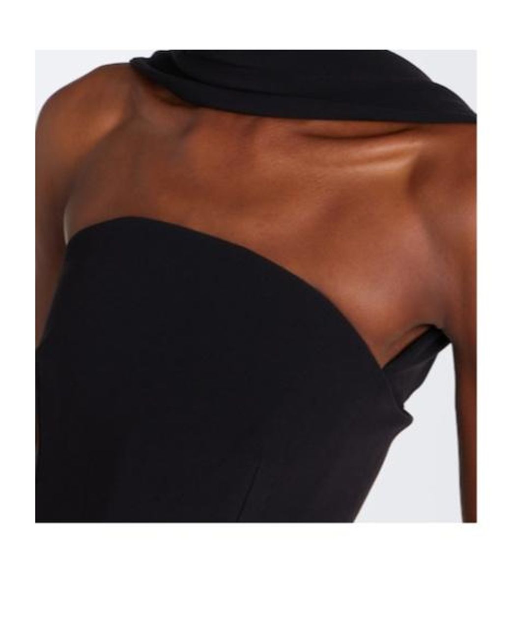 Roland Mouret Black Scarf-Detail Crêpe Corset Top