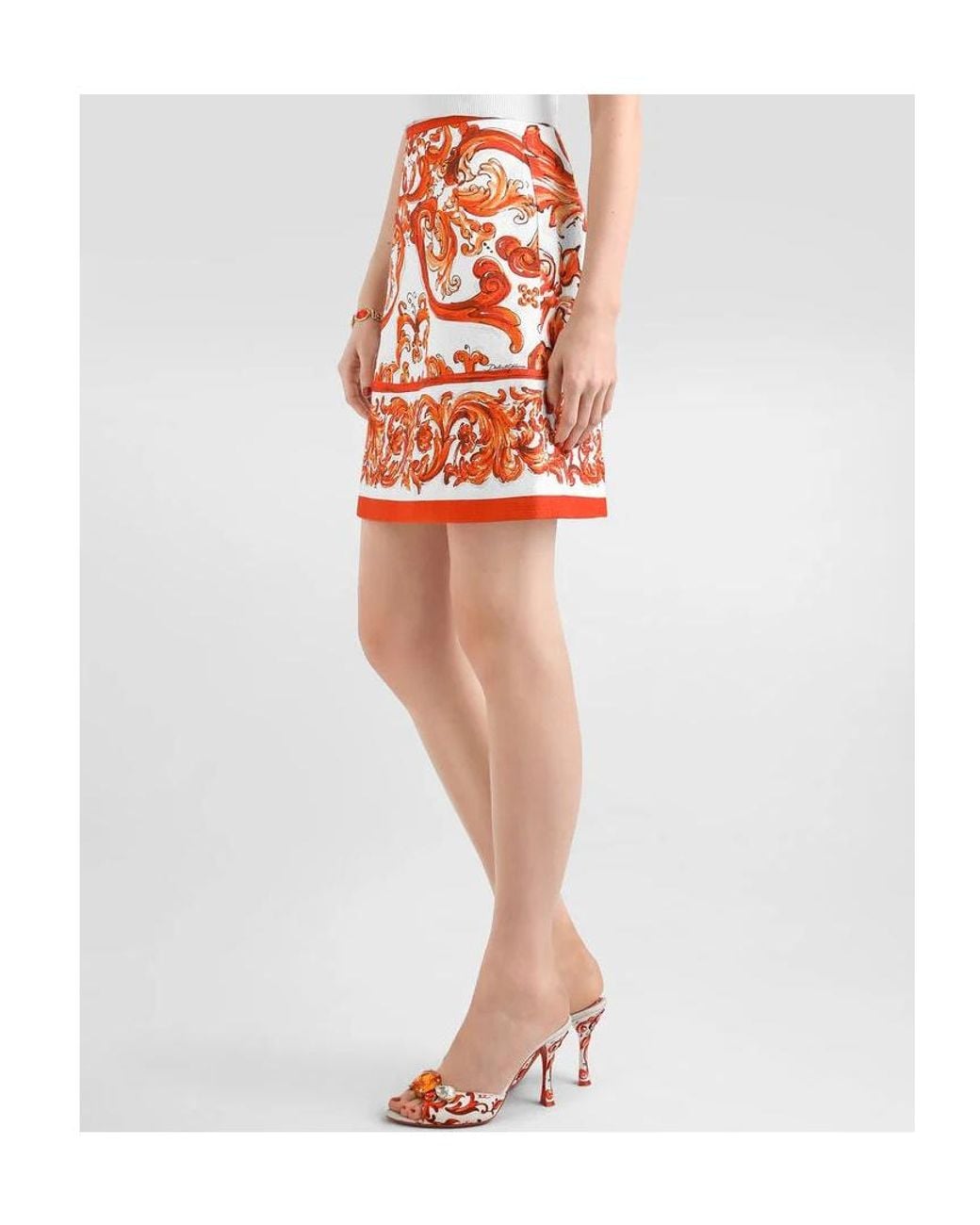 Dolce & Gabbana Red Miniskirt