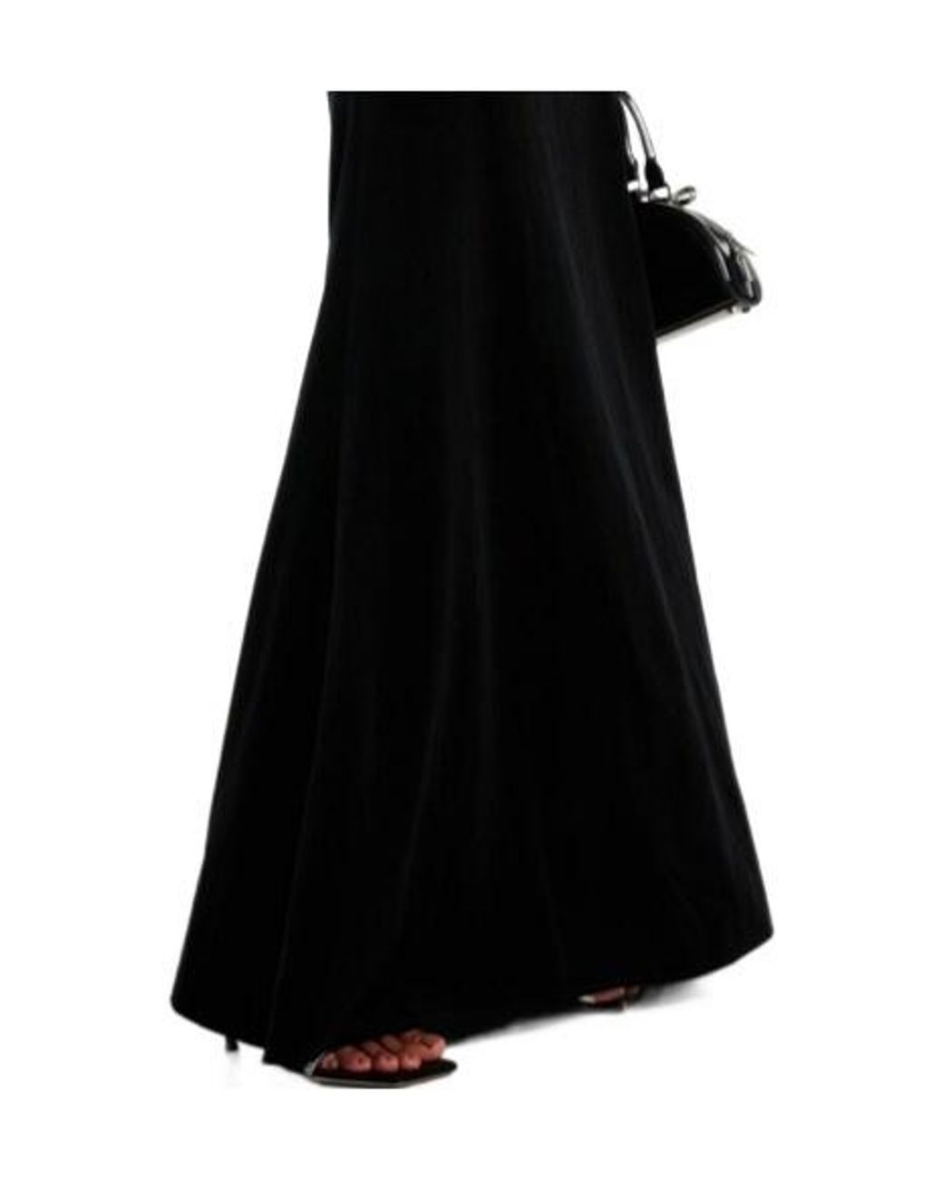 Self-Portrait Black Peplum Velvet Bustier Gown