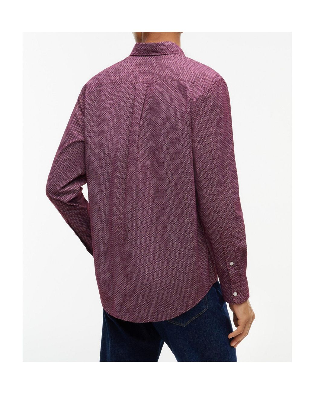 Tommy Hilfiger Purple Slim-Fit Long-Sleeved Shirt for men