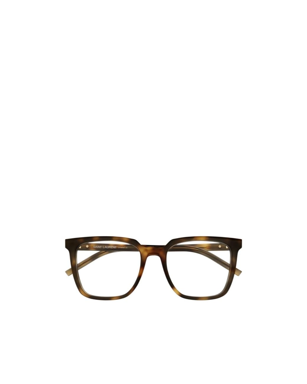 Saint Laurent Metallic Eyewear Square Frame Glasses