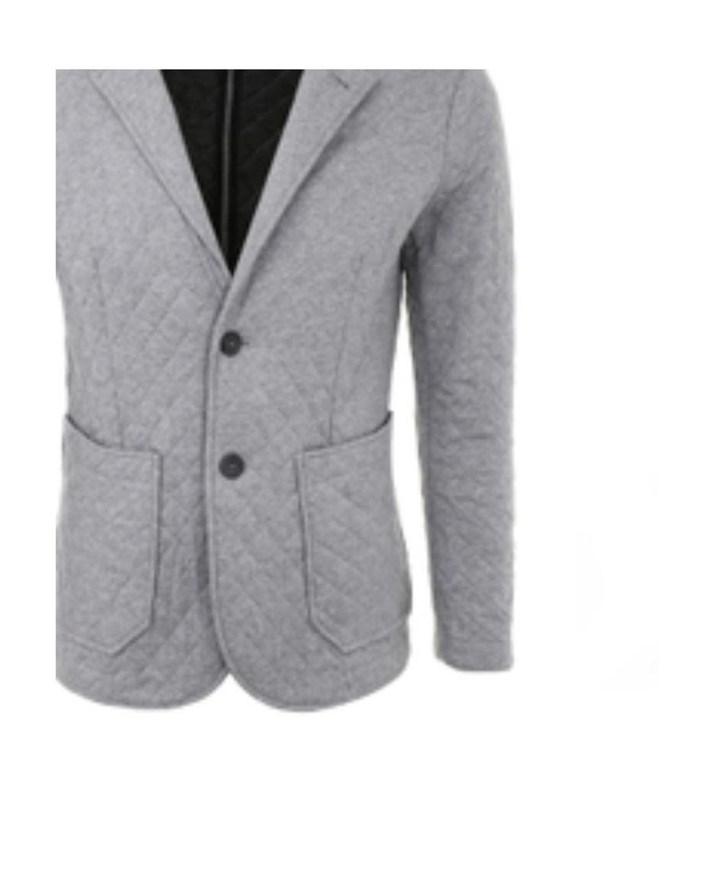 Emporio Armani Gray Long-Sleeve Blazer for men