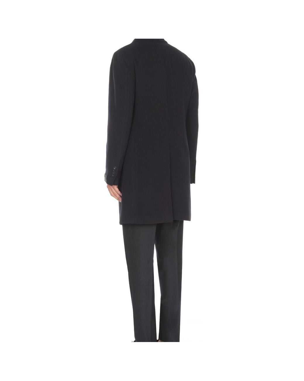 Tagliatore Blue Long Sleeve Single-Breasted Coat for men
