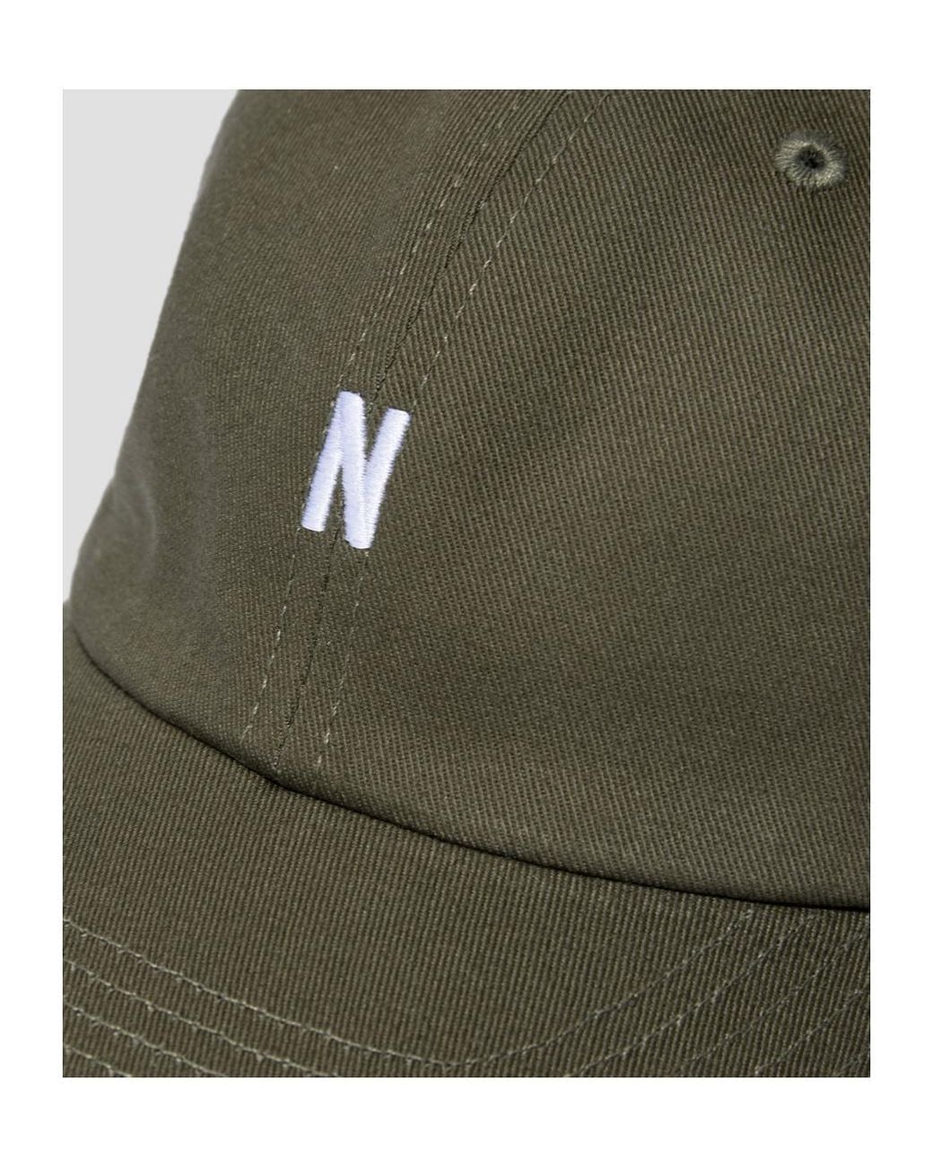 Norse Projects Green Embroidered Logo Baseball Cap for men