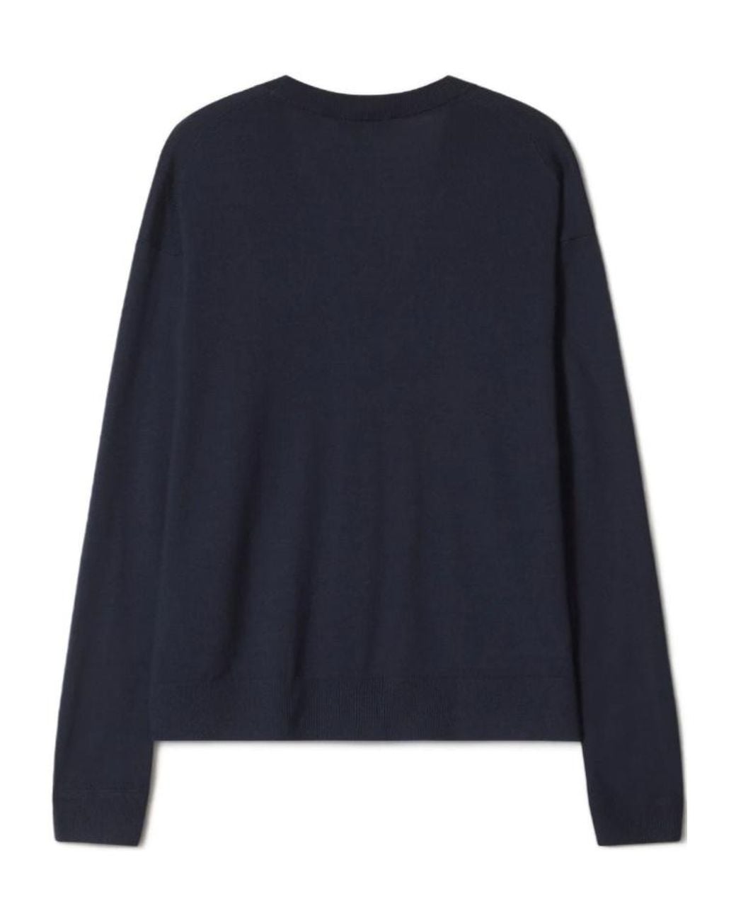 Maison Kitsuné Blue Maison Kitsuné Profile Fox V-Neck Cardigan for men
