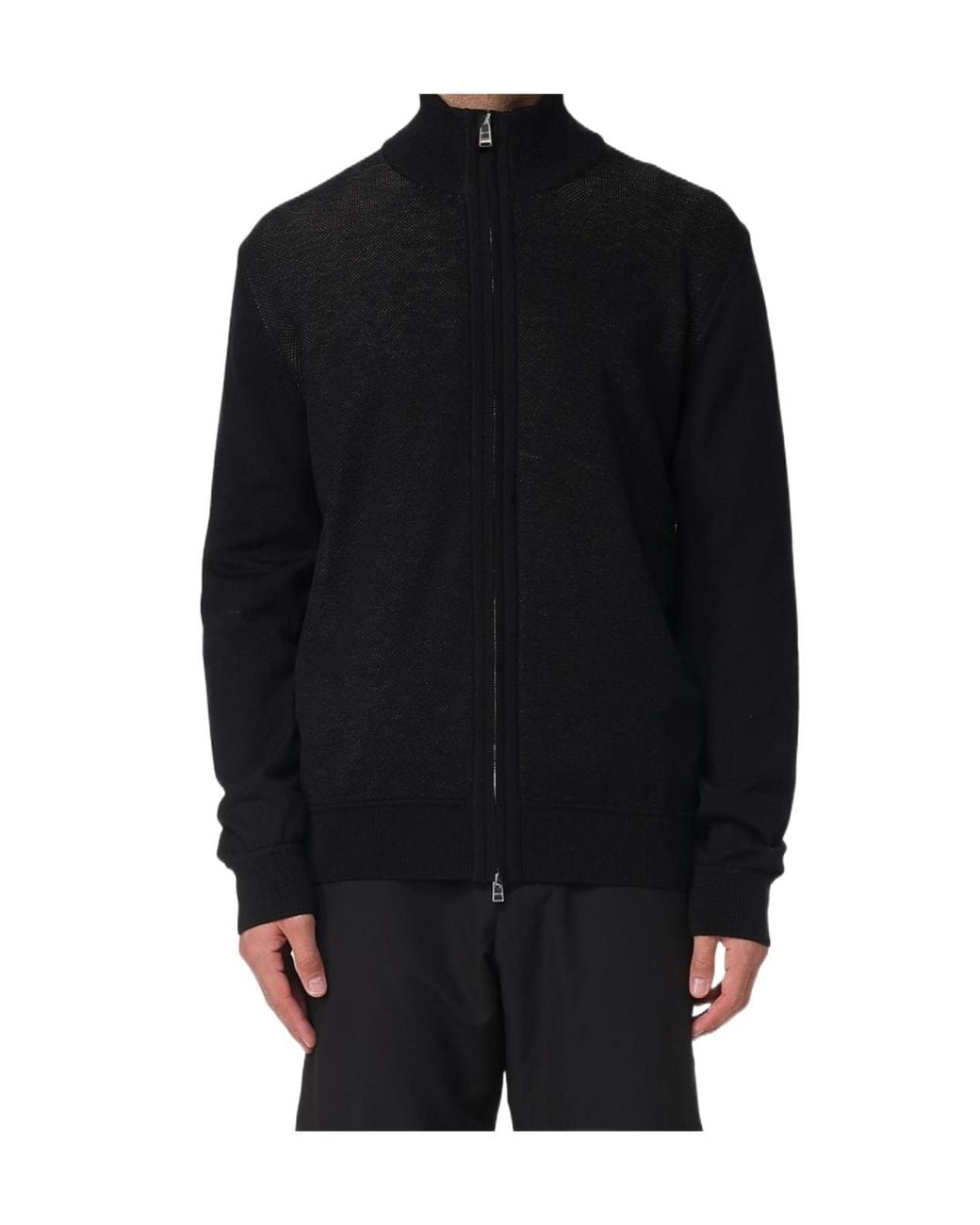 Boss Black High-Neck Zip-Up Cardigan for men