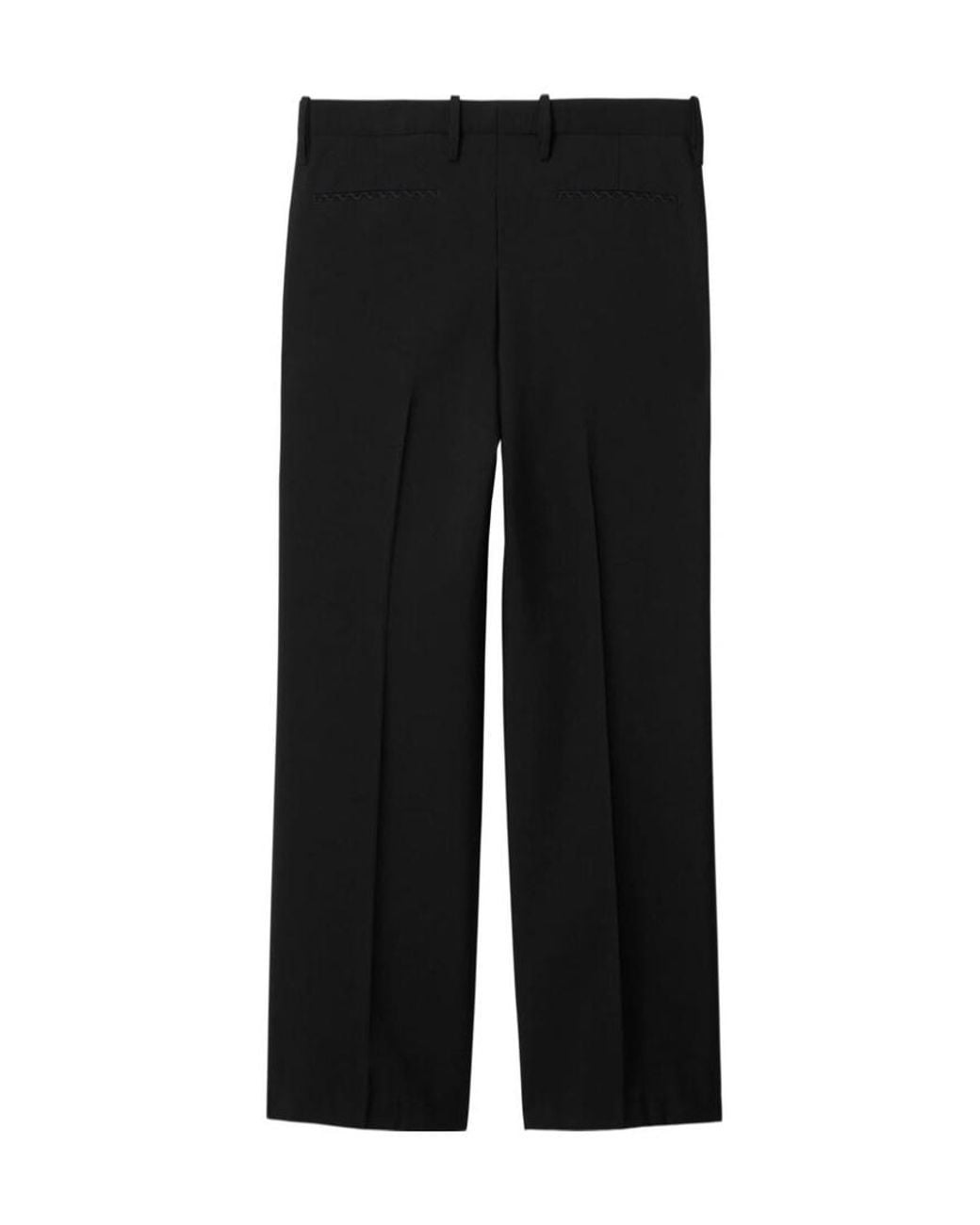 Burberry Black Straight-Leg Mid-Rise Tailored Trousers for men