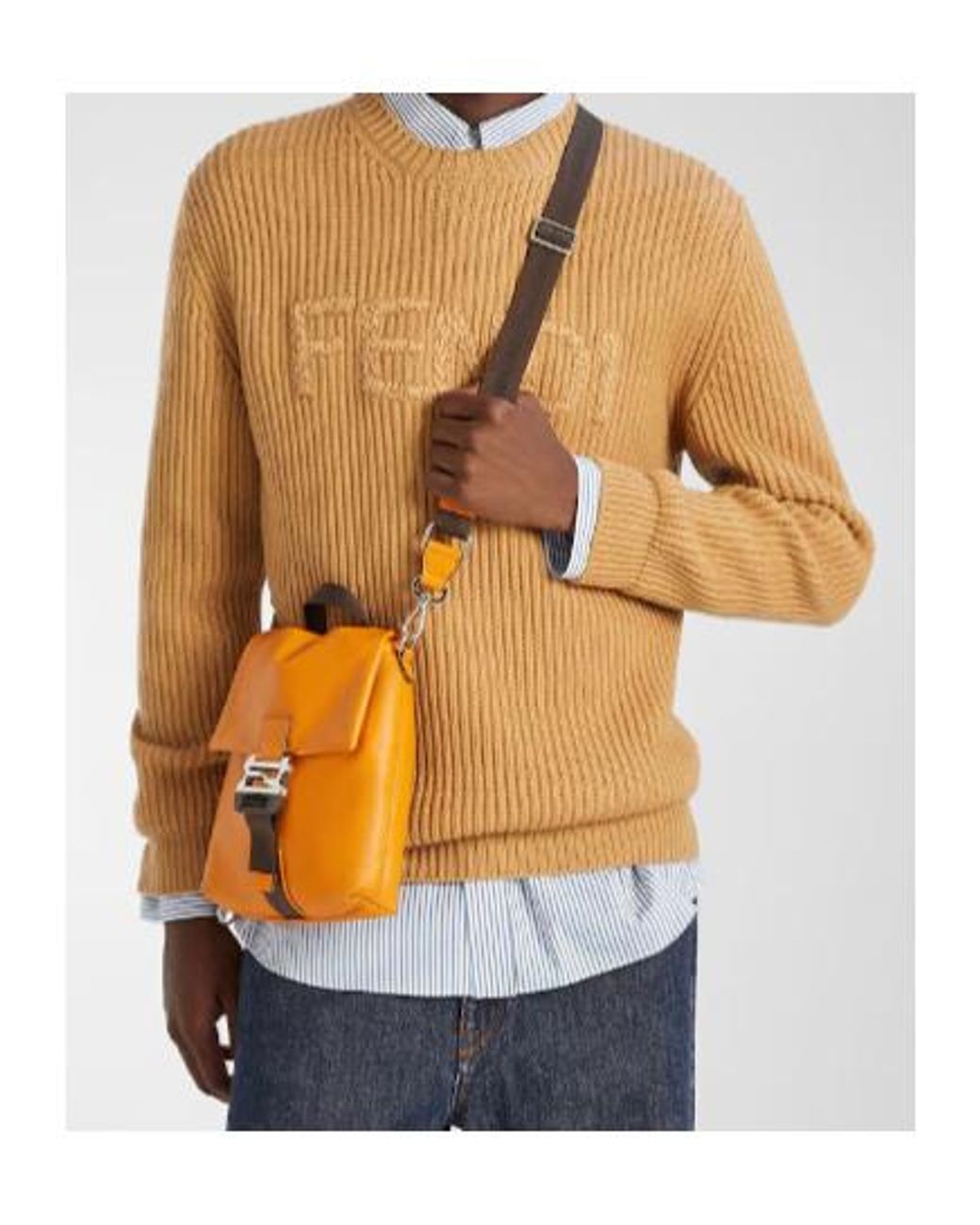 Fendi Orange Flux Cross Body for men