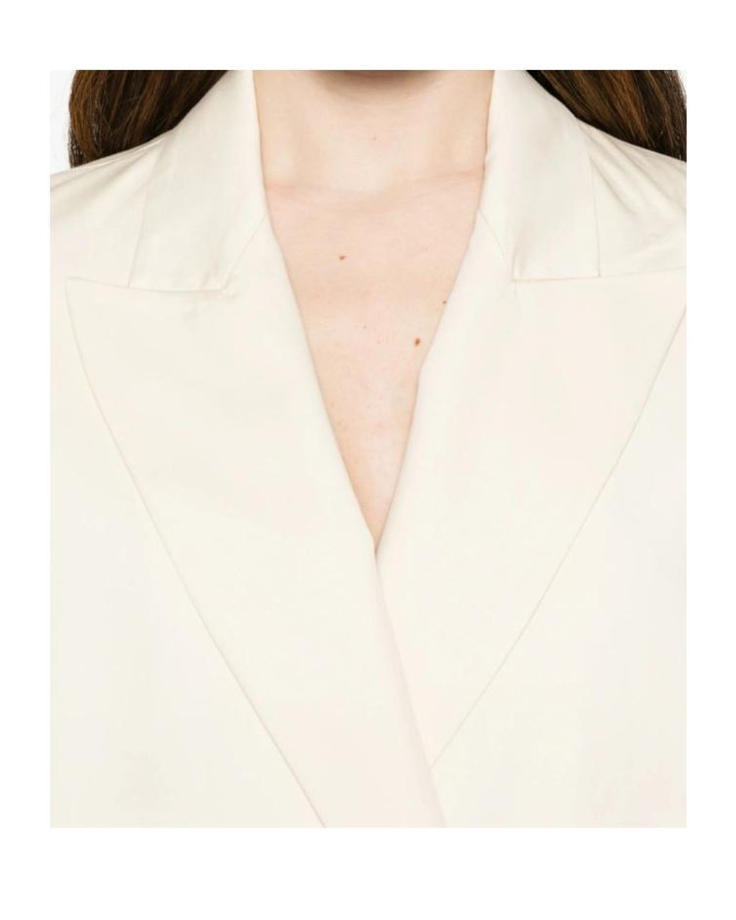FRAME White The Lounge Double-Breasted Peak-Lapel Blazer