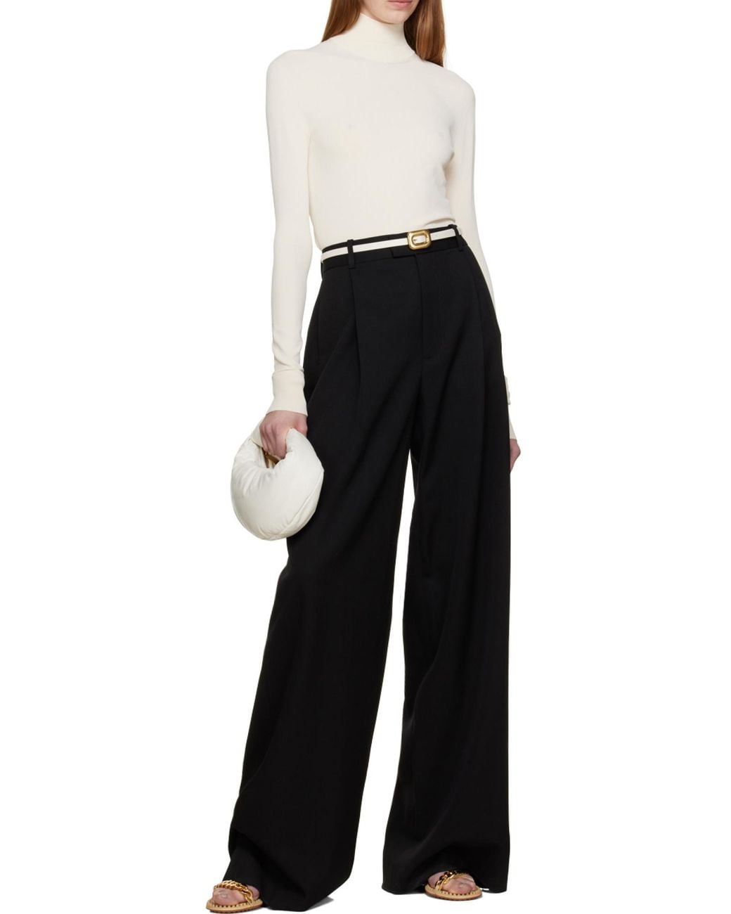 Bottega Veneta White Knotted Mini Jodie Bag
