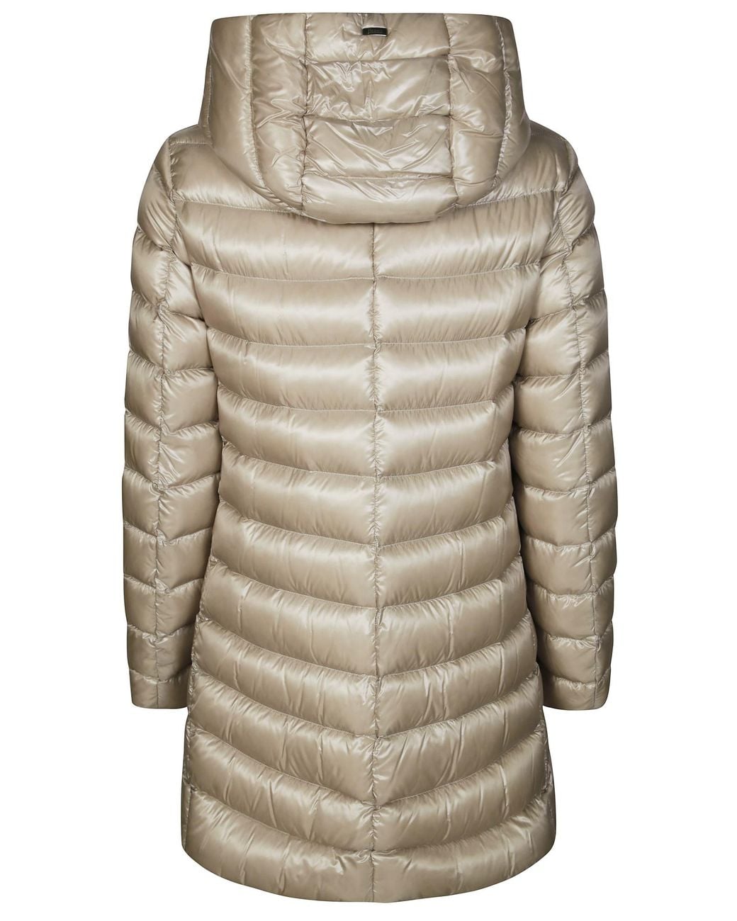 Herno Gray Hooded Down Jacket