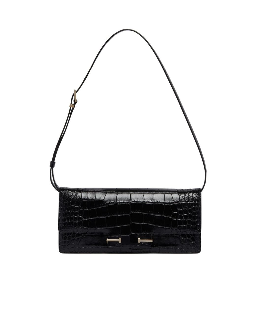 Tom Ford Black Embossed Shoulder Bag