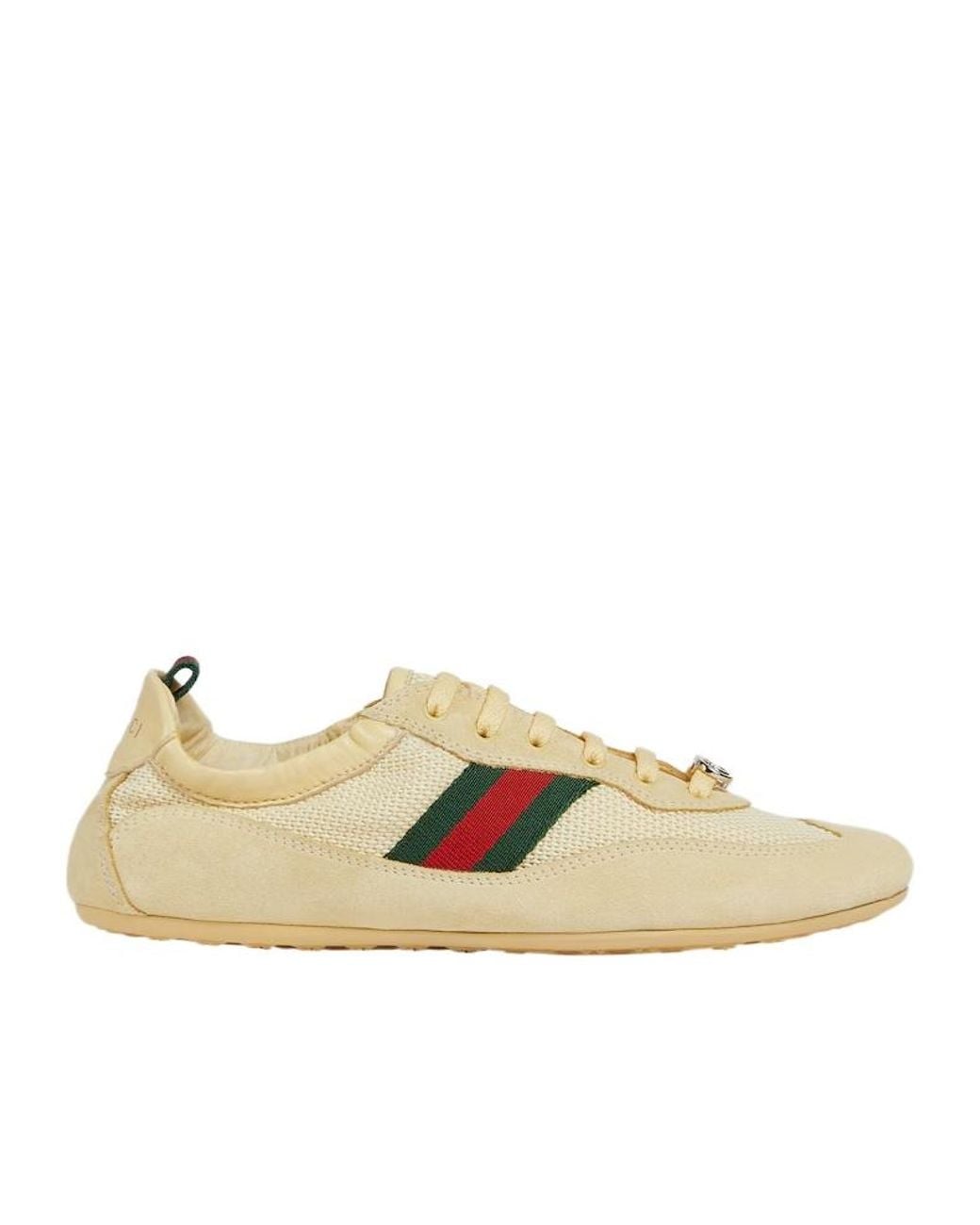 Gucci Natural Shift Lace-Up Sneakers