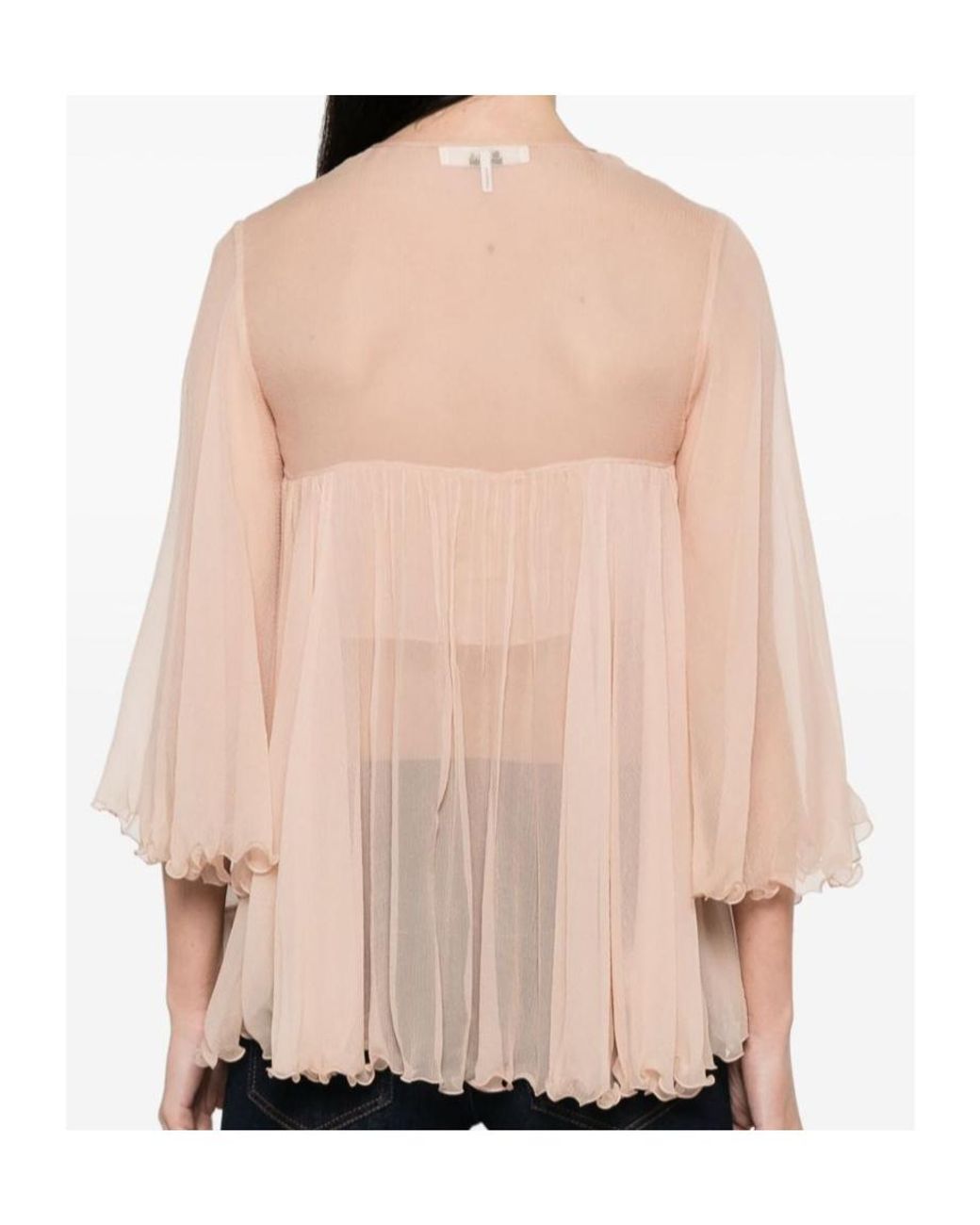 Chloé Natural Long-Sleeved Top