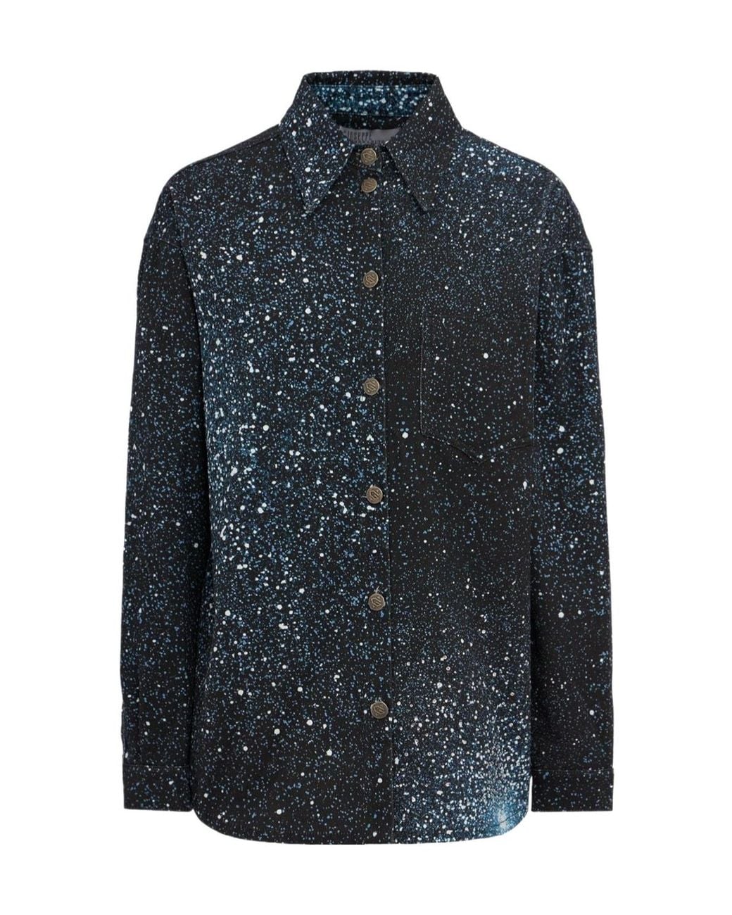 GIUSEPPE DI MORABITO Blue Embellished Denim Jacket