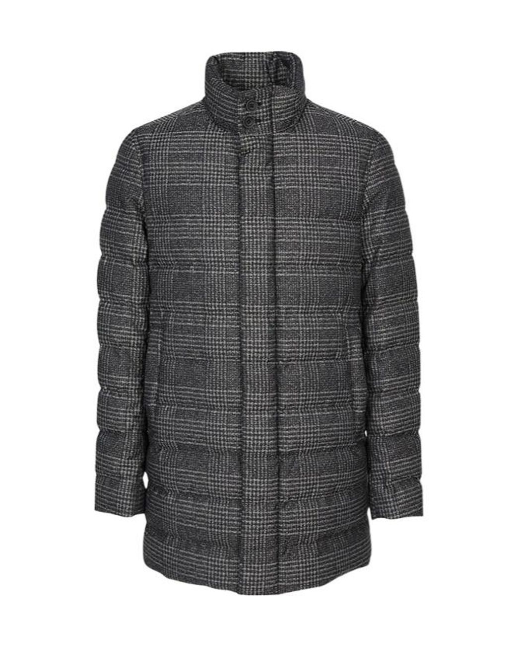 Herno Gray Long-Sleeved Down Jacket for men
