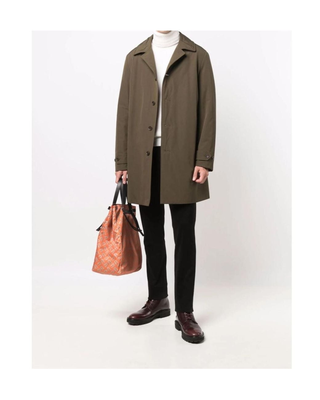 Aspesi Brown Single-Breasted Long-Sleeve Jacket for men
