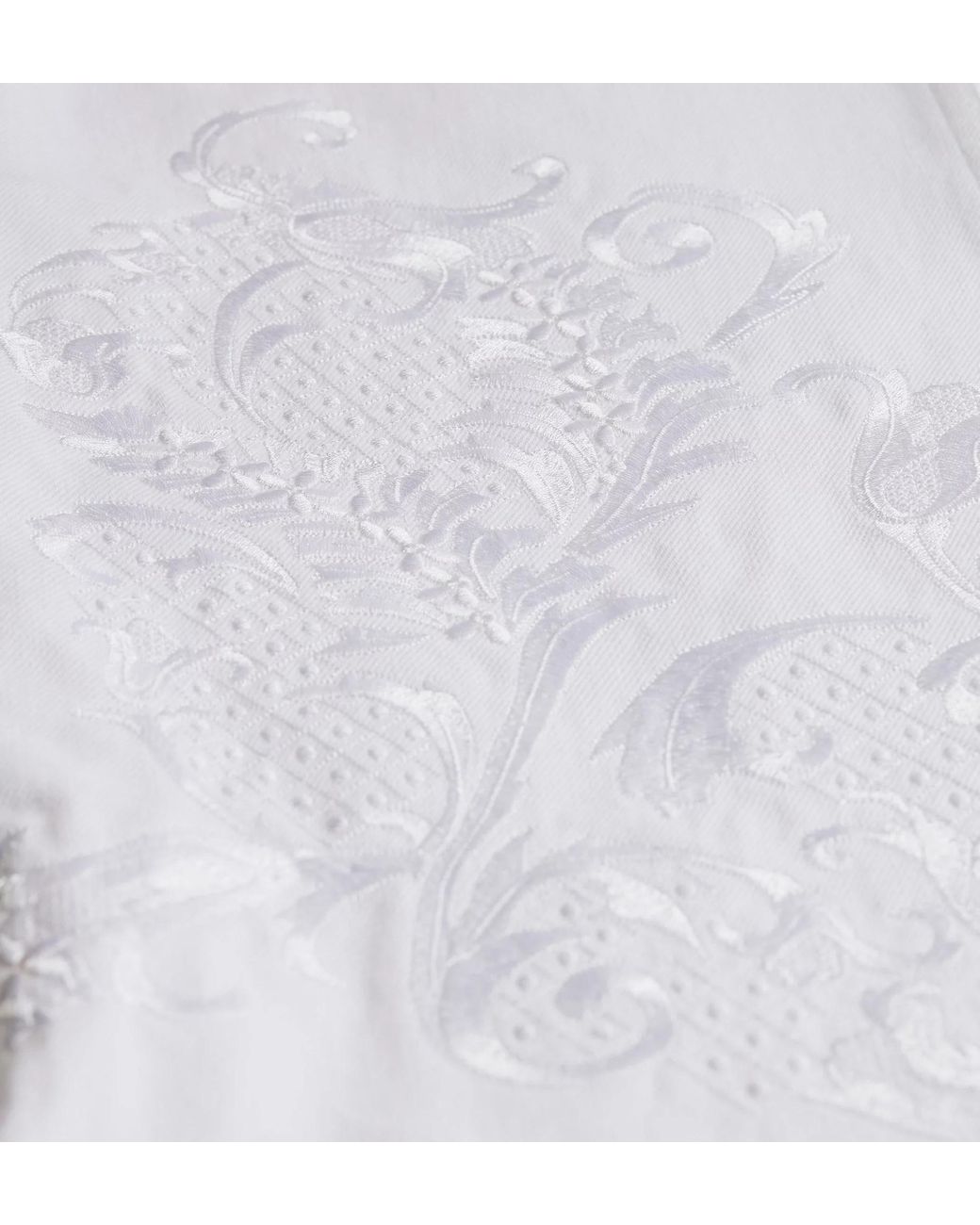 Dior White Embroidered Jeans