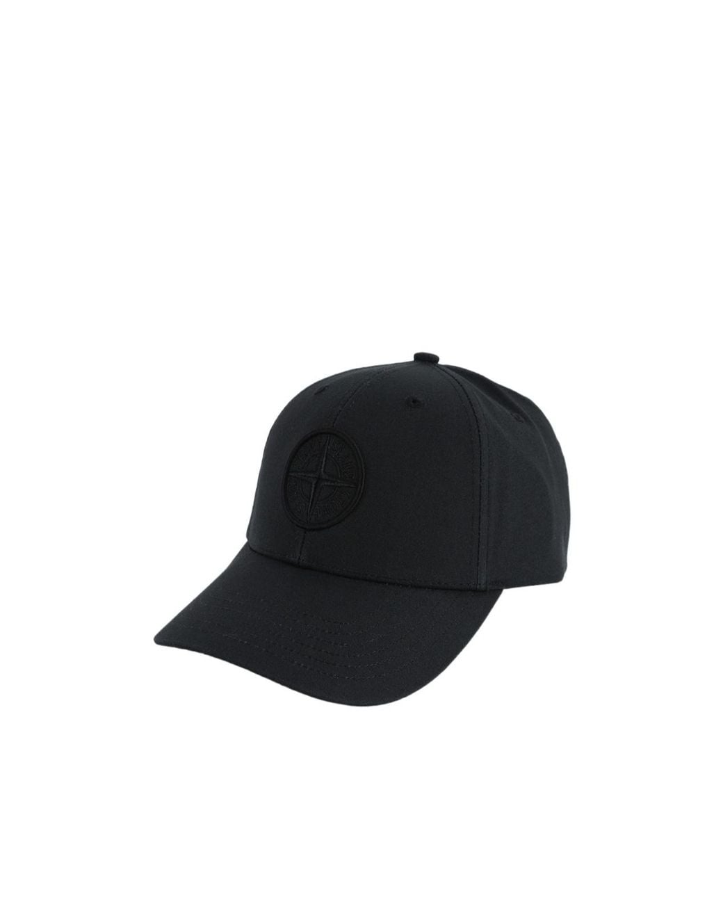 Stone Island Black Logo Patch Baseball Cap for men