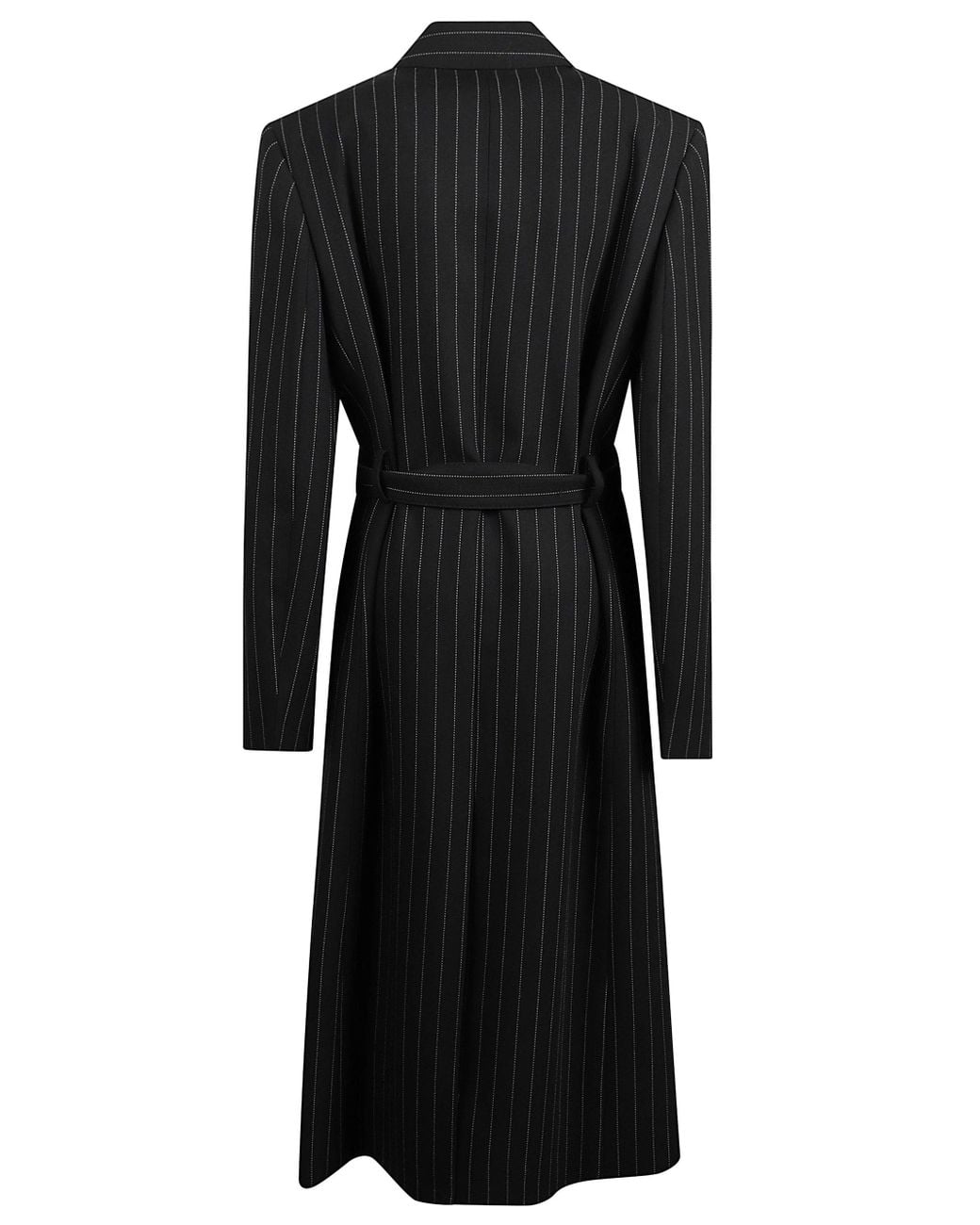 Acne Black Peaked Lapel Trench Coat
