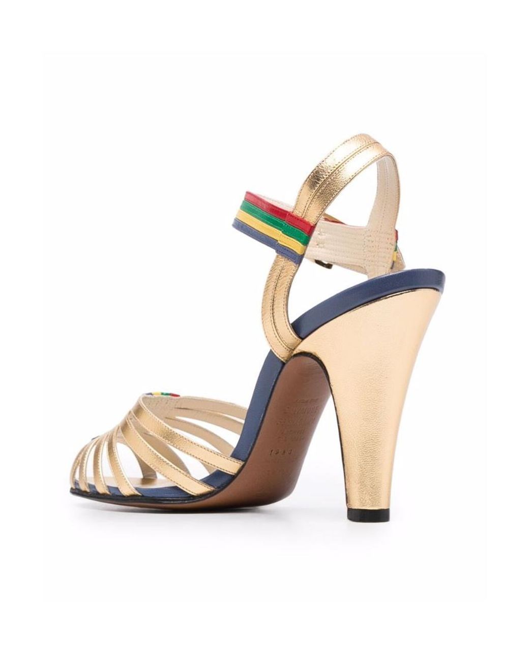 Ferragamo Metallic Strap Leather Sandals
