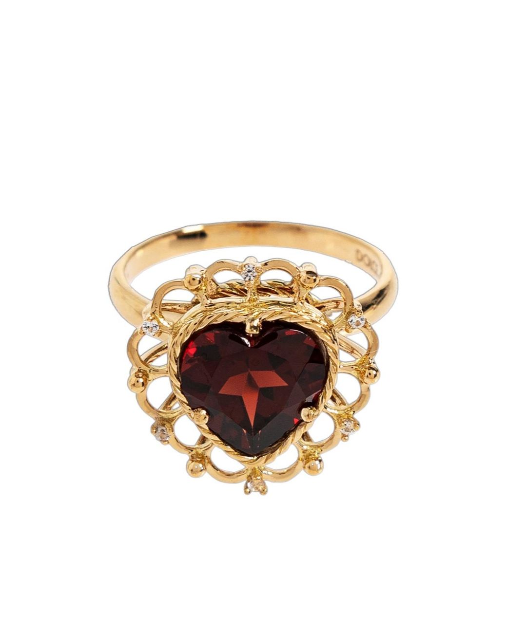 Dolce & Gabbana White Heart-Shaped Ring